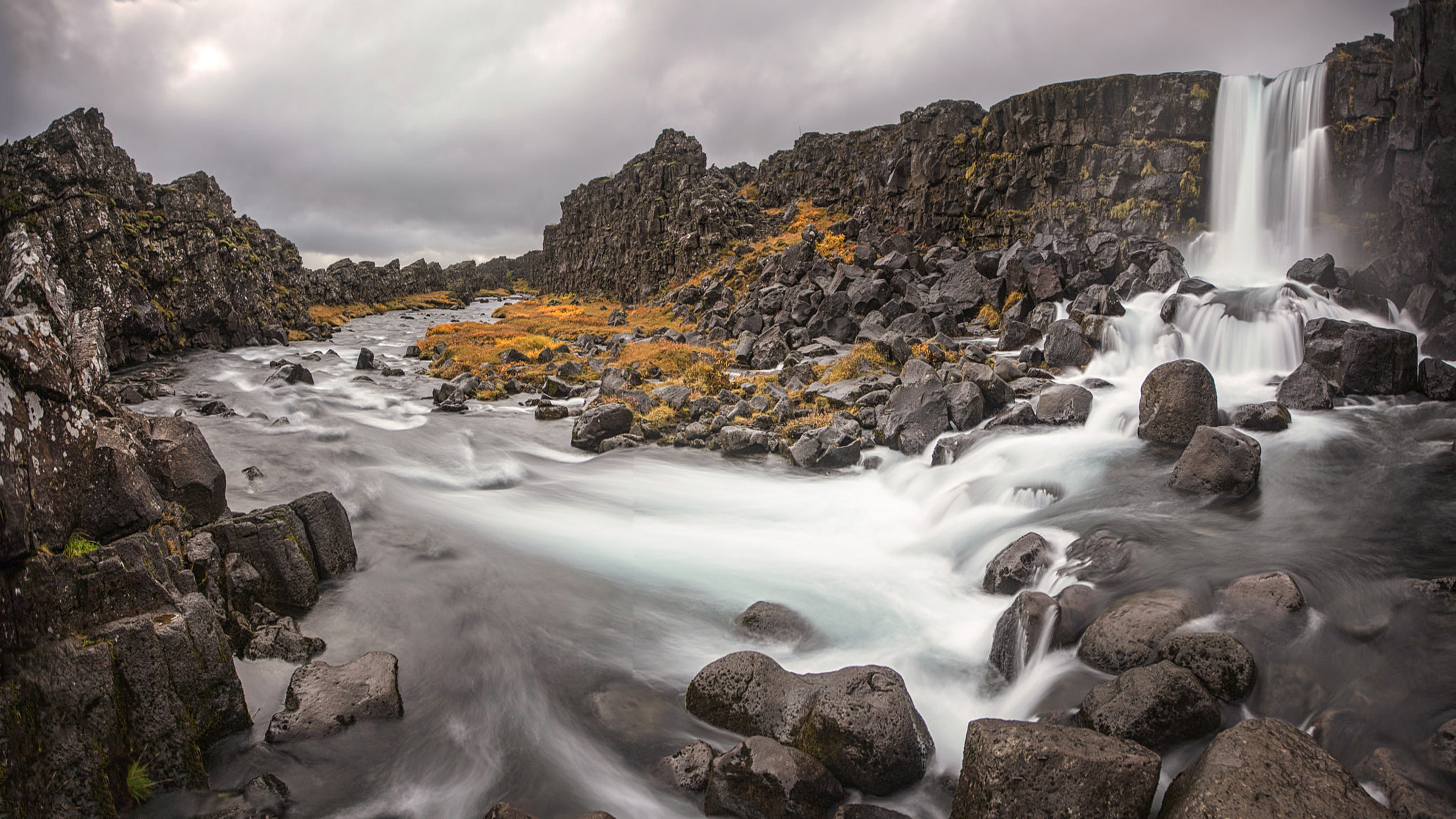 mobile, tablet, ultra, iceland, river, laptop, 4K, south, hd, computers, phones, desktop, fosa, oxarafoss, highest, k, one, waterfall, HD Wallpaper