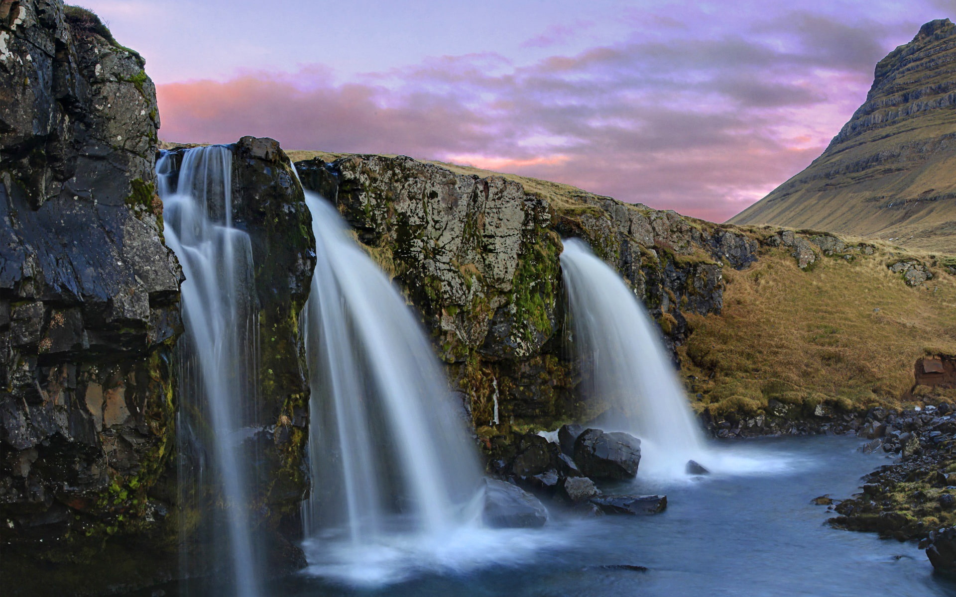 rock - object, power in nature, non-urban scene, scen, long exposure, beauty in nature, scenics - nature, flowing, flowing water, 1080P, nature, mountain, HD Wallpaper