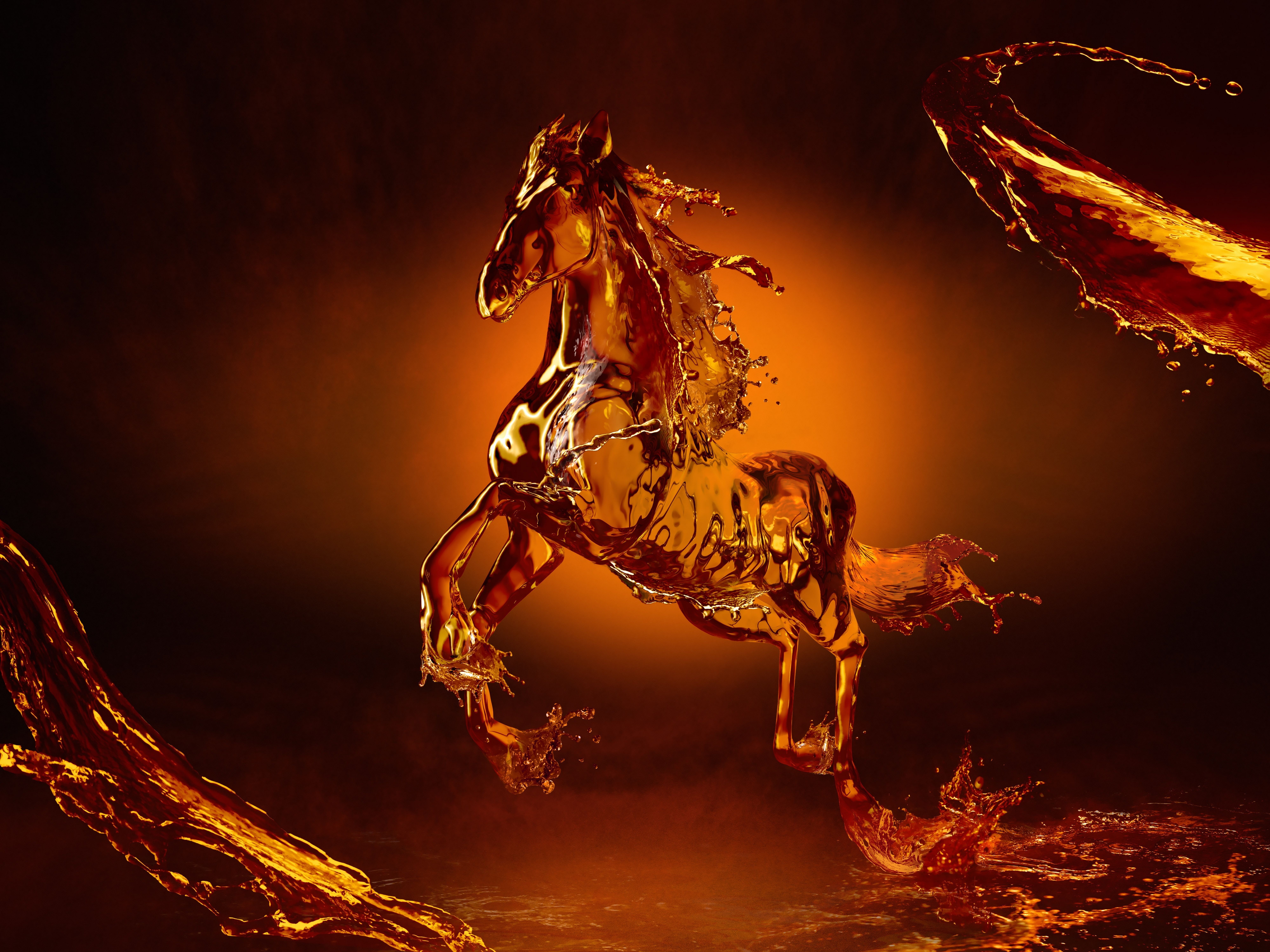 x, art, 8K, hd, animals, artwork, horses, HD Wallpaper