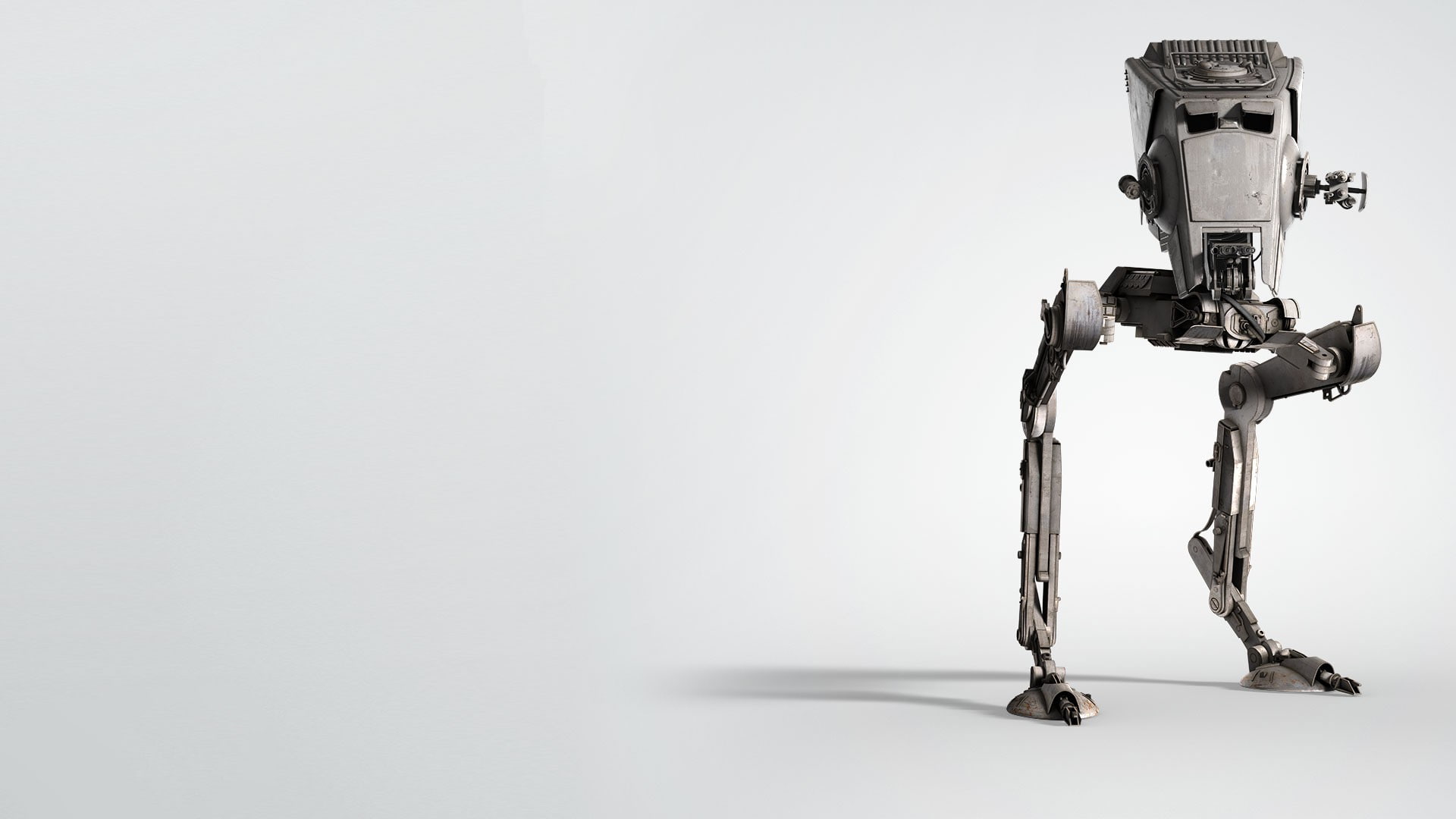 white background, AT-ST Walker, 1080P, Star Wars, HD Wallpaper