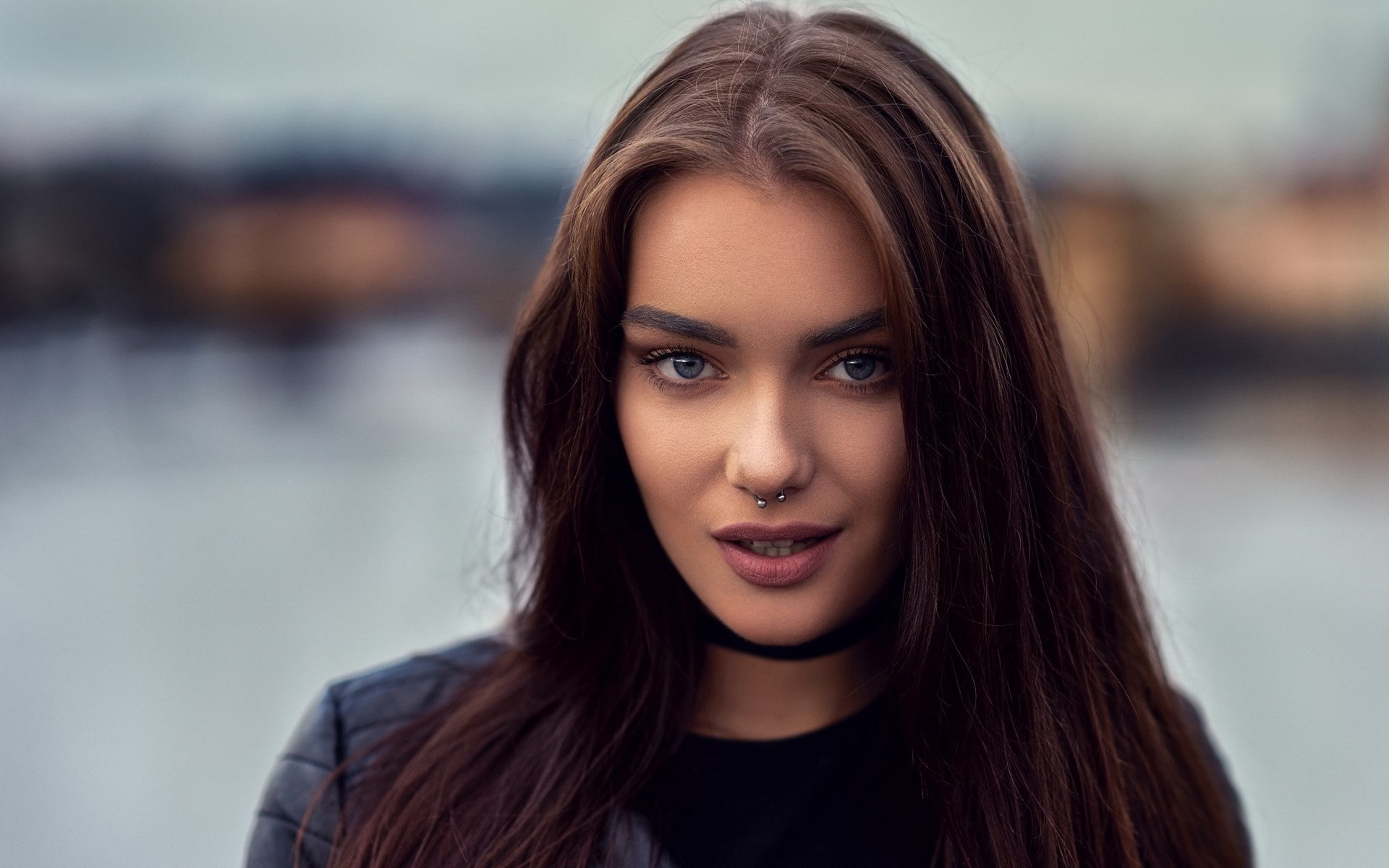 adolescence, front view, real people, headshot, long hair, women, young adult, focus on foreground, adult, beauty, hair, looking at camera, one person, HD Wallpaper
