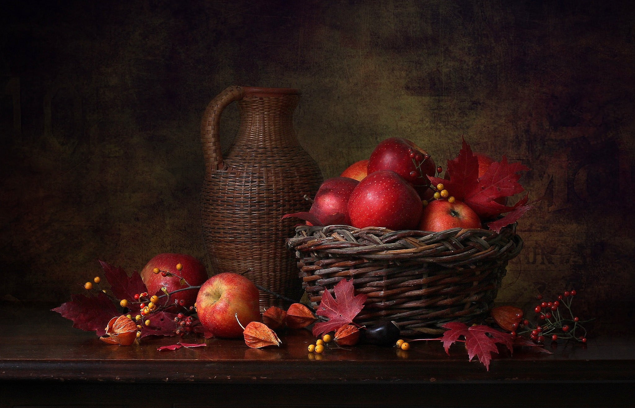 Fruit, Photography, Still Life, Basket, 1080P, Apple, HD Wallpaper