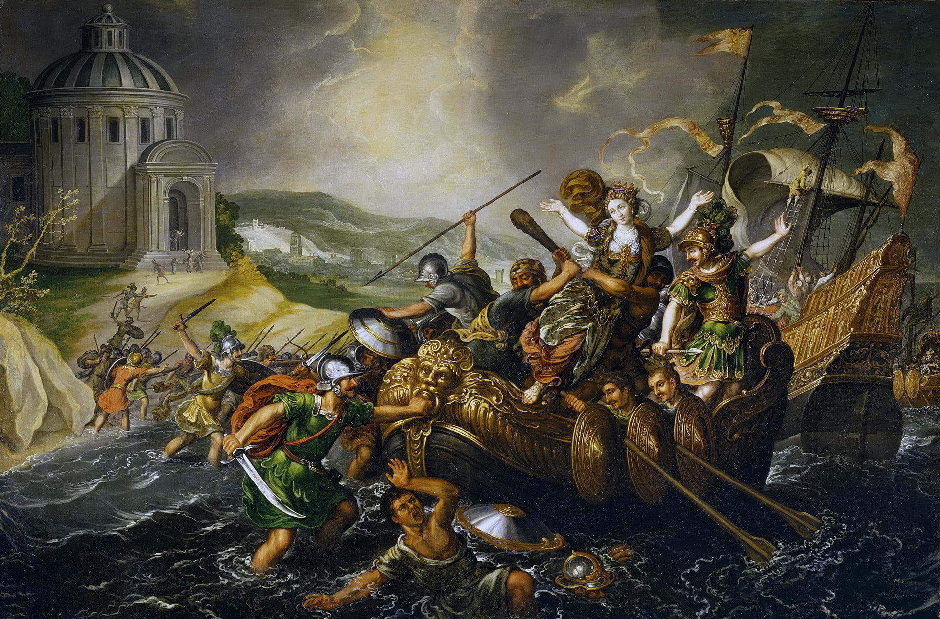 mythology, picture, 1080P, The Abduction Of Helen, John Court, history, HD Wallpaper