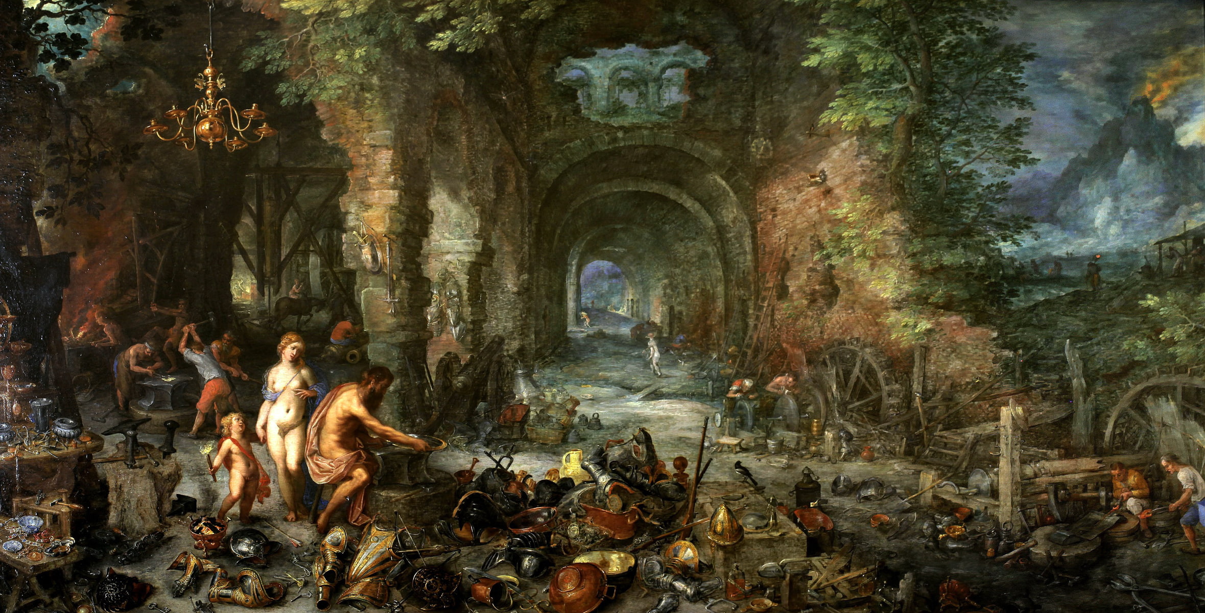 genre, picture, 1080P, Jan Brueghel the elder, Allegory Of The Four Elements. Fire, HD Wallpaper