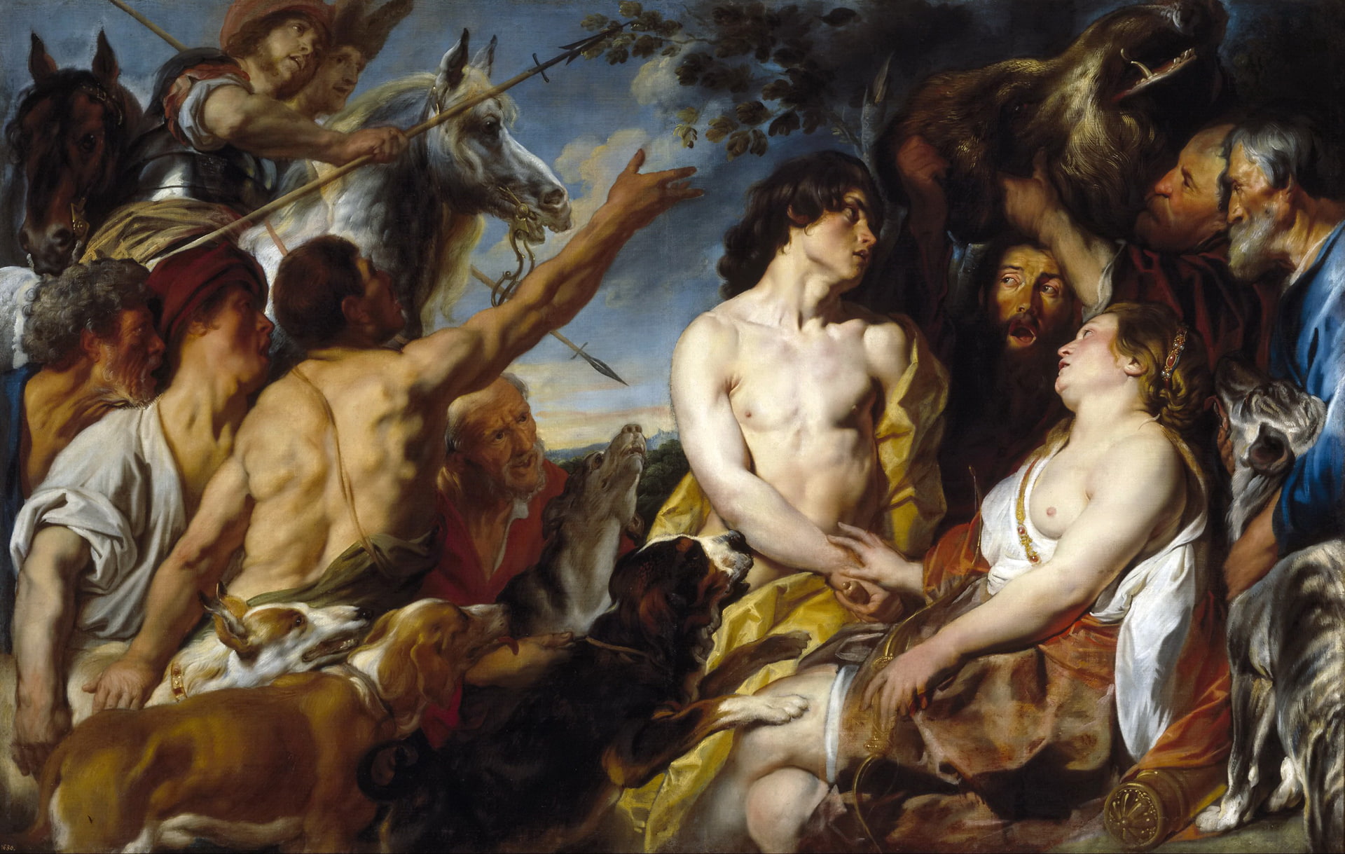 picture, mythology, 1080P, Jacob Jordaens, Meleager and Atalanta, HD Wallpaper