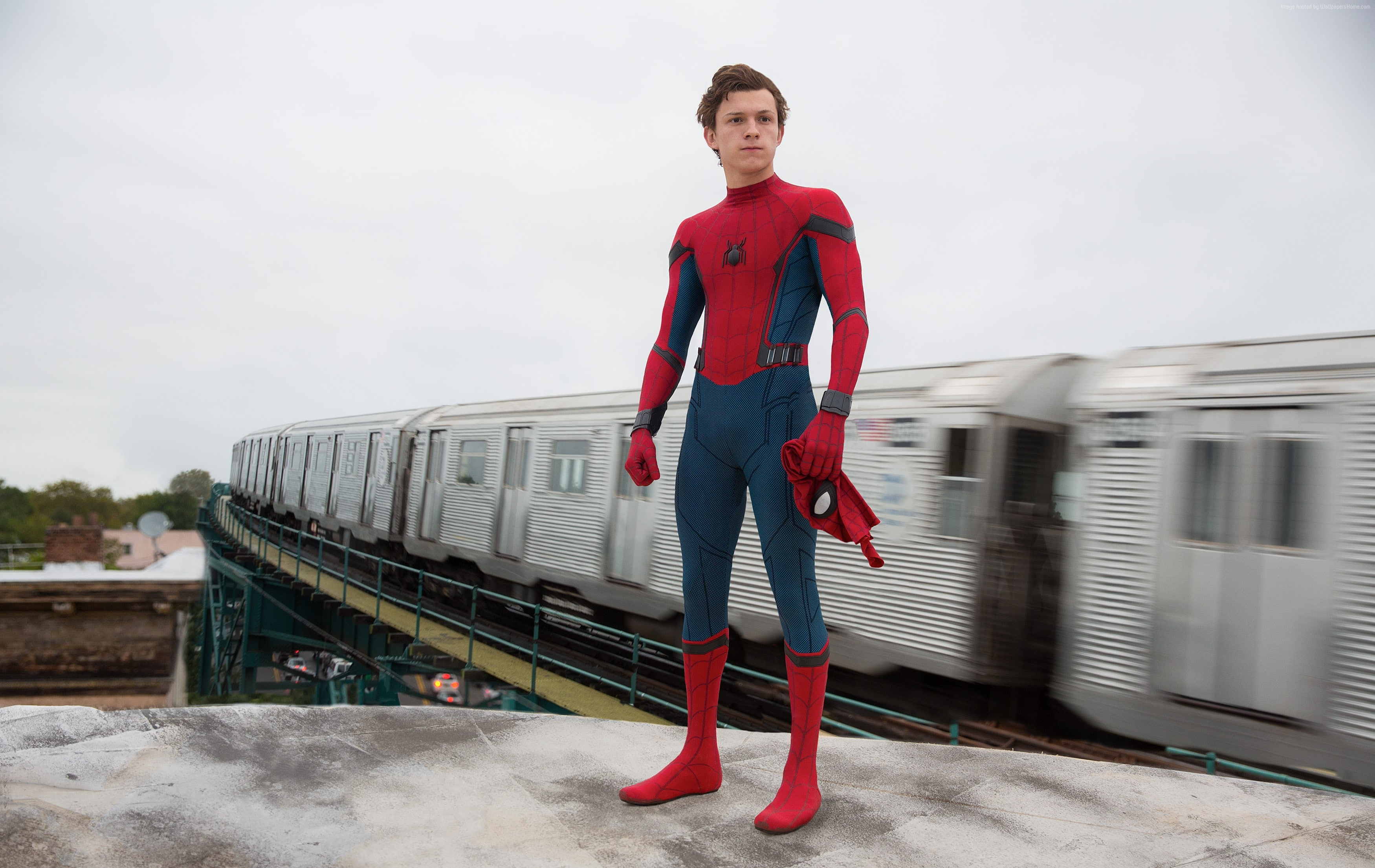 transportation, young adult, beautiful woman, track, superhero, real people, one person, railroad track, best movies, lifestyles, looking at camera, Spider-man homecoming, HD Wallpaper