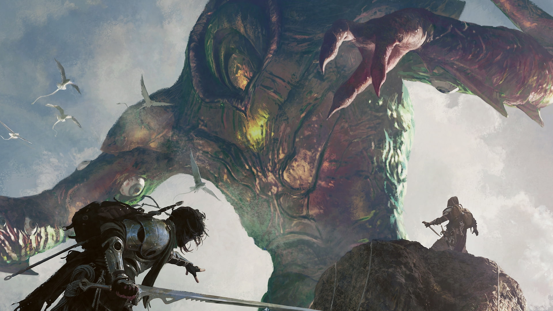 magic, gathering, 1080P, fantasy, digital, god, artwork, abstract, eldrazi, x, giant, art, battle, armor, weapons, hd, HD Wallpaper