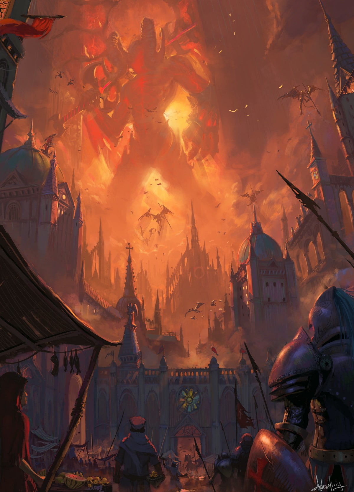 war, 720P, battle, Giant, fantasy Art, Phone HD Wallpaper