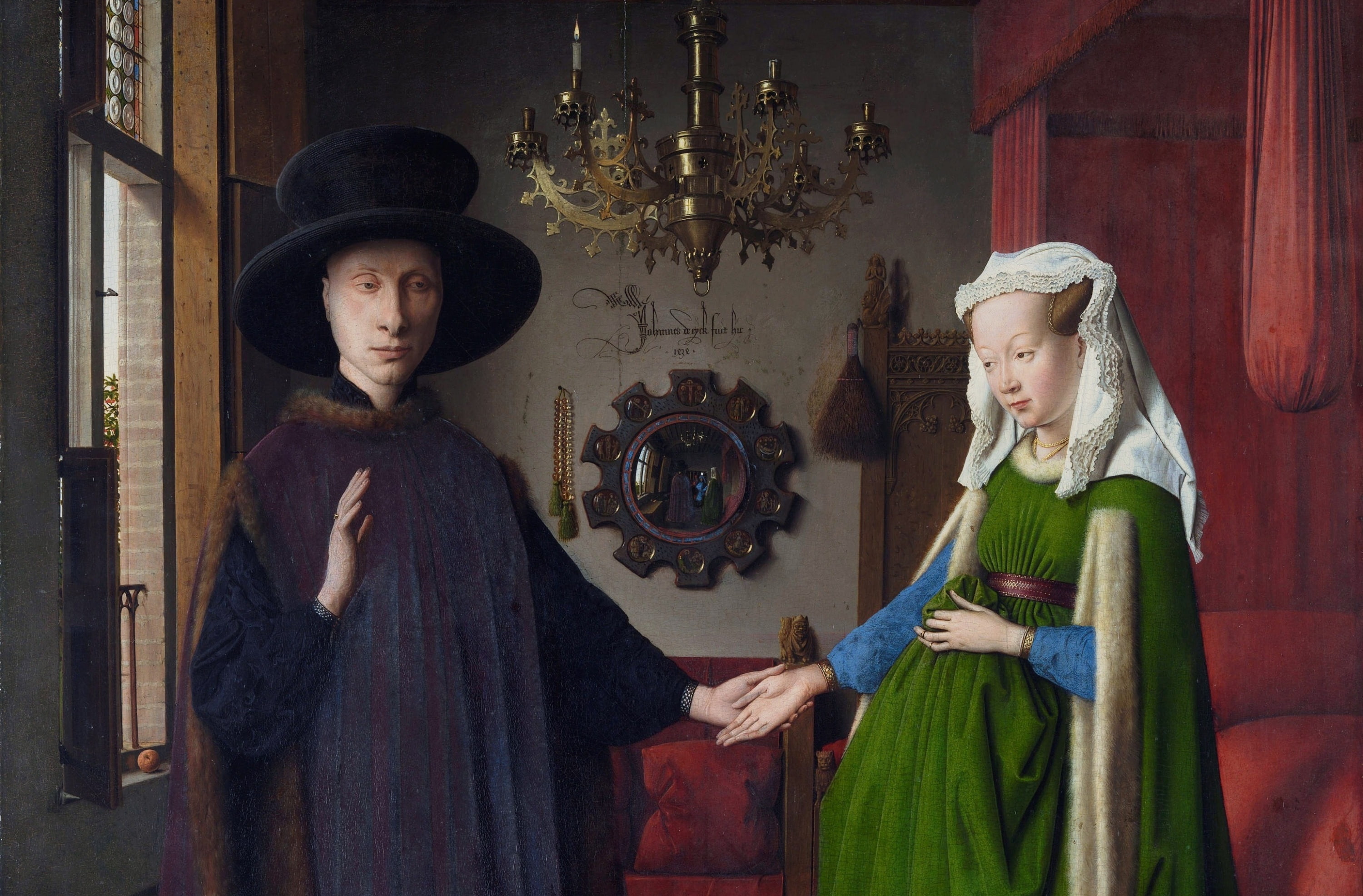 real people, child, portrait, indoors, women, arnolfini, hand, costume, female likeness, clothing, innocence, Artistic, janvaneyck, Drawings, childhood, HD Wallpaper