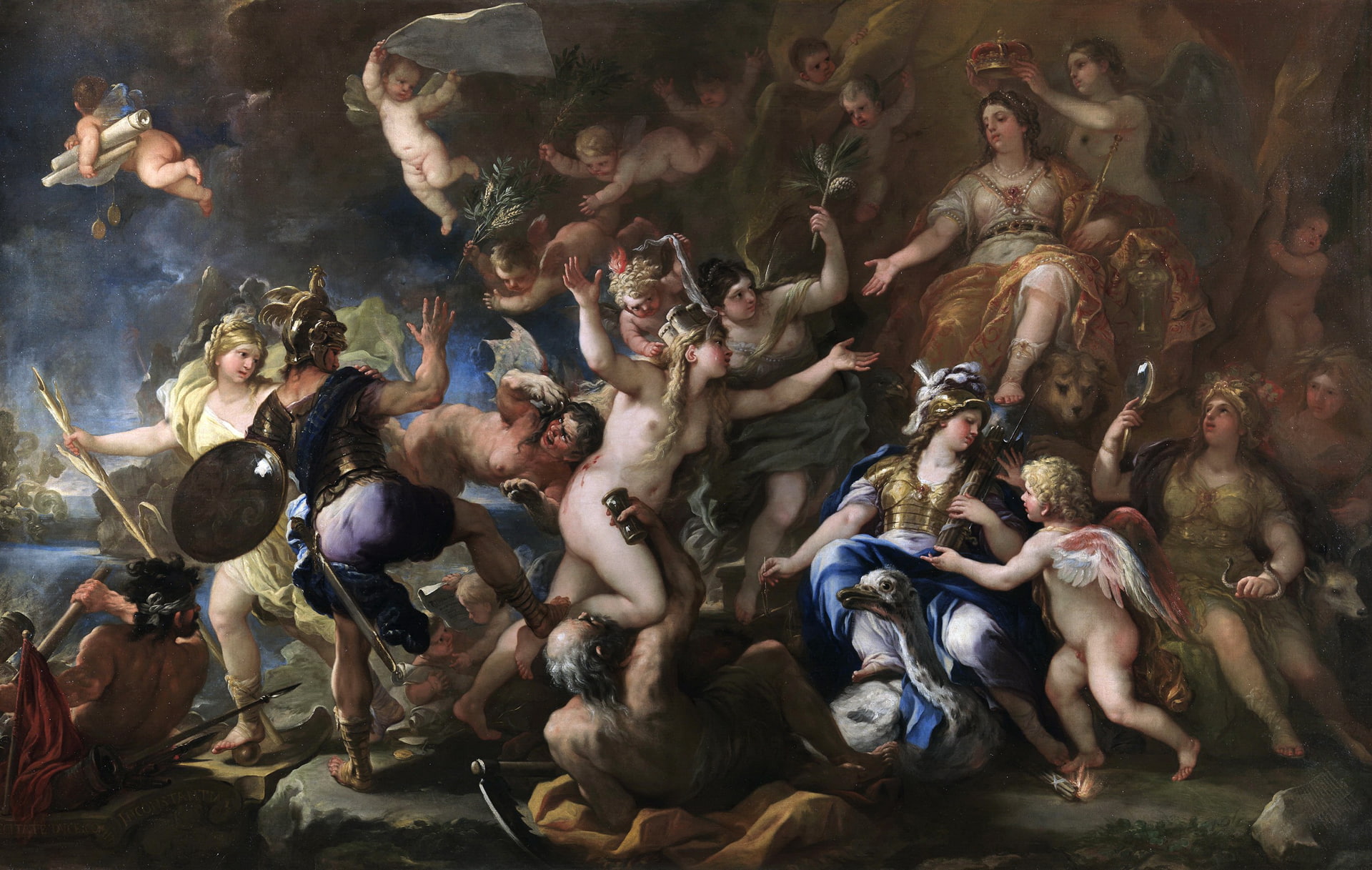 picture, mythology, 1080P, Messina Returned to Spain, Luca Giordano, HD Wallpaper