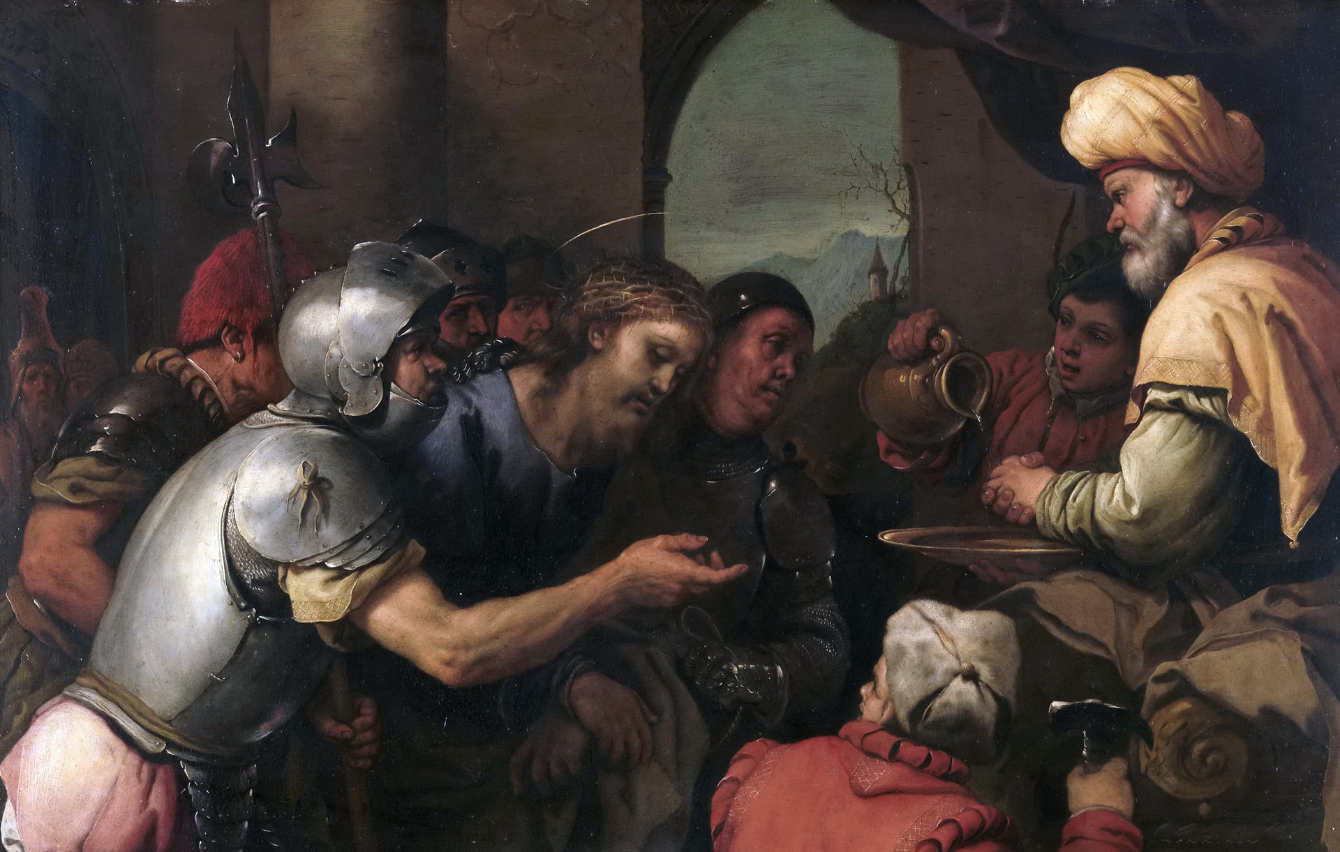 religion, mythology, Luca Giordano, picture, Pilate Washes His Hands, 1080P, HD Wallpaper