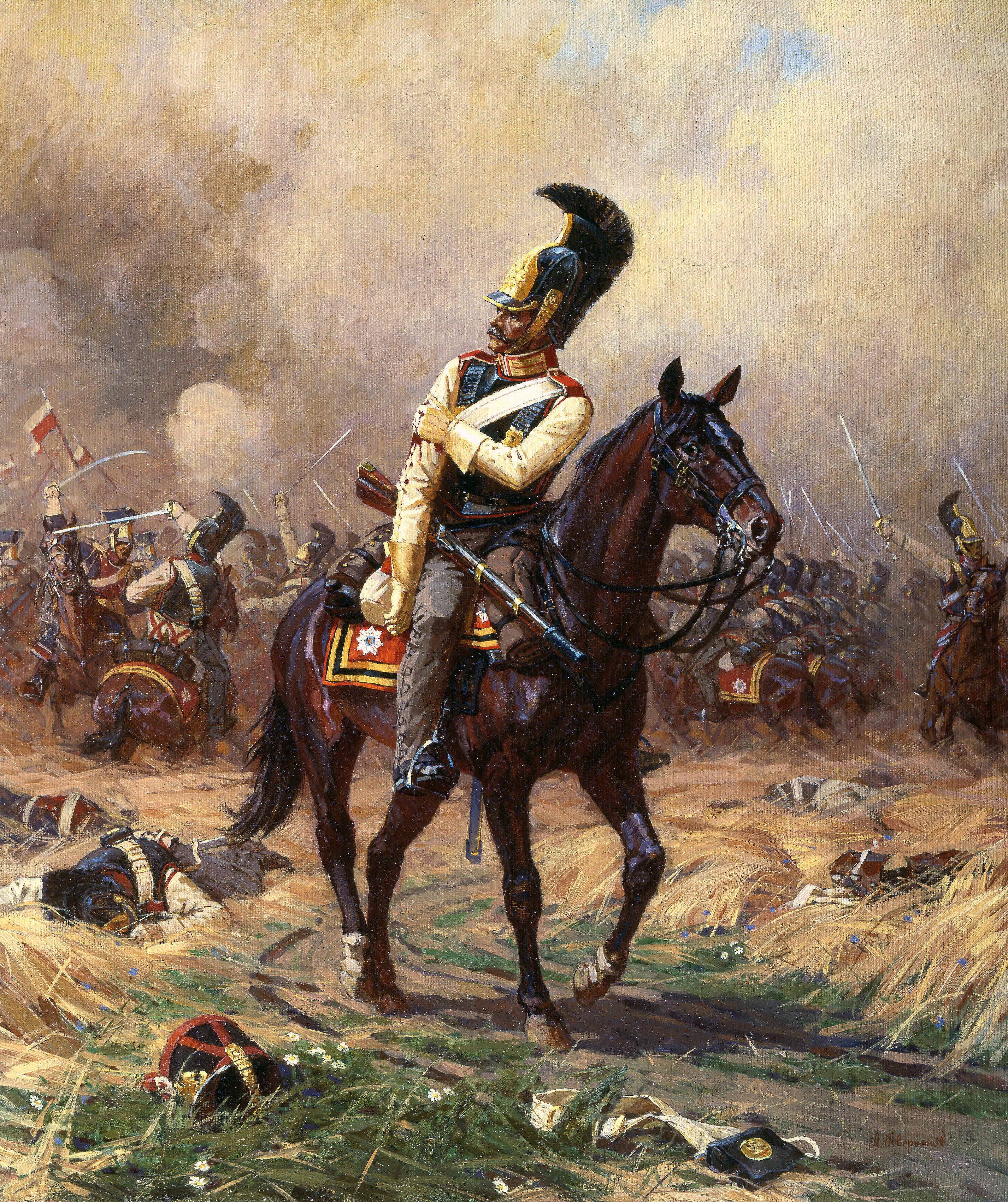 Averyanov, war, fighting, livestock, man, horse, horseback riding, animal wildlife, working animal, battle, 2K, people, activity, the battle, domestic animals, Phone HD Wallpaper