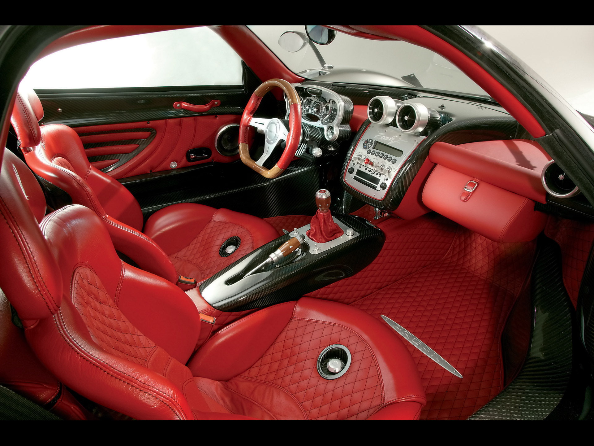 f, 1080P, pagani, hd, zonda, cars, interior, HD Wallpaper