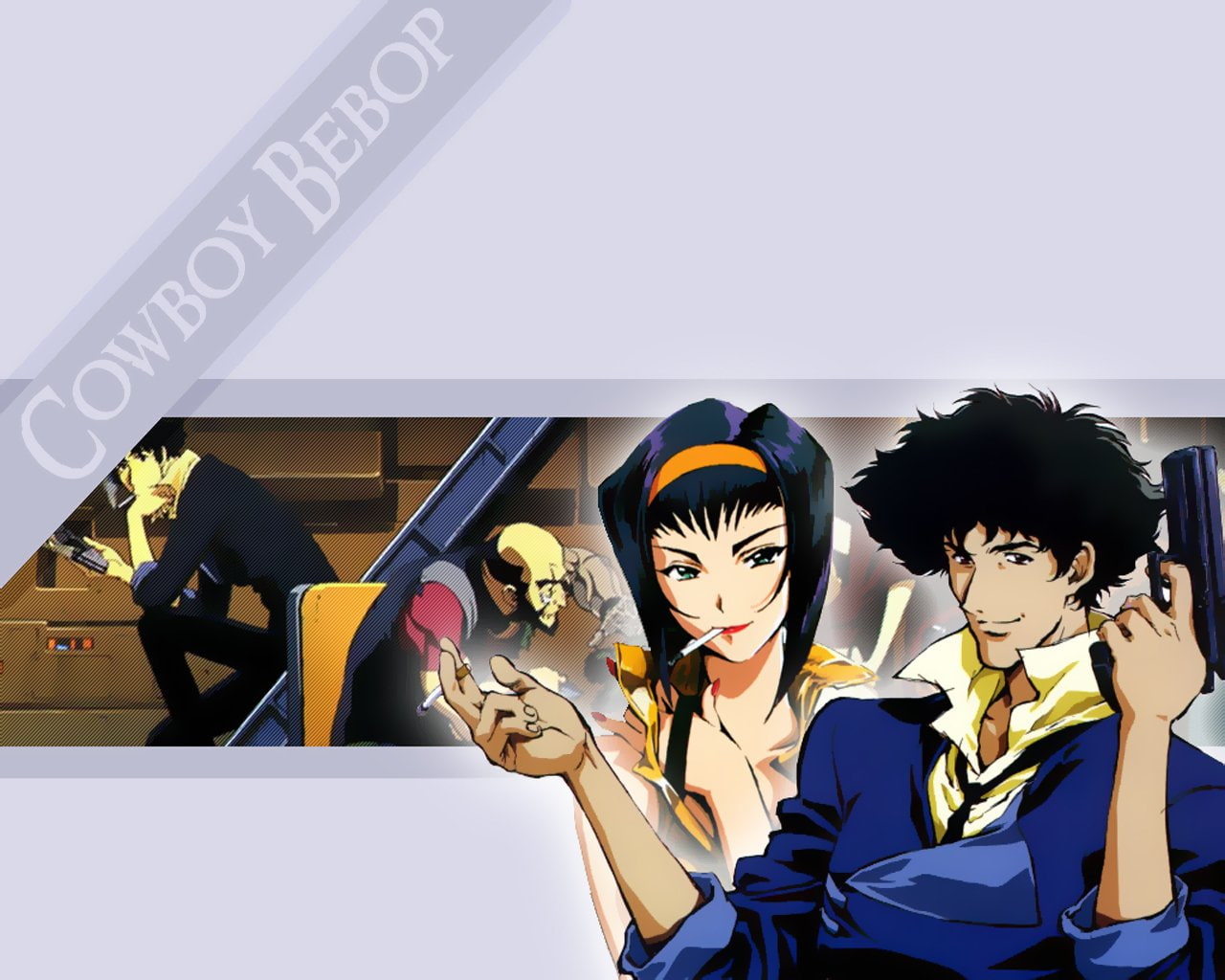 720P, Anime, Spike Spiegel, Cowboy Bebop, Faye Valentine, HD Wallpaper
