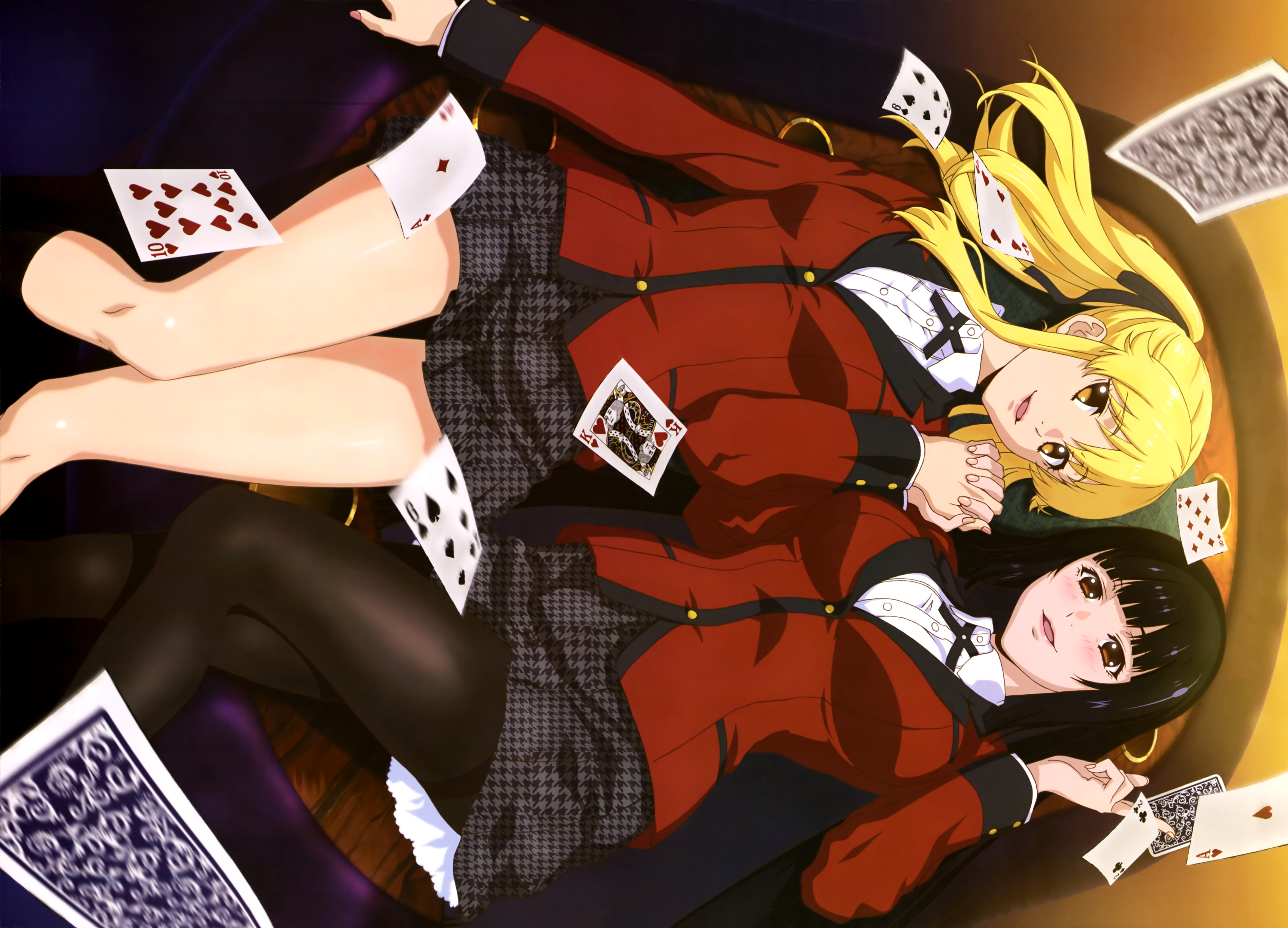 Yumeko Jabami, 5K, Meari Saotome, Anime, Kakegurui, HD Wallpaper