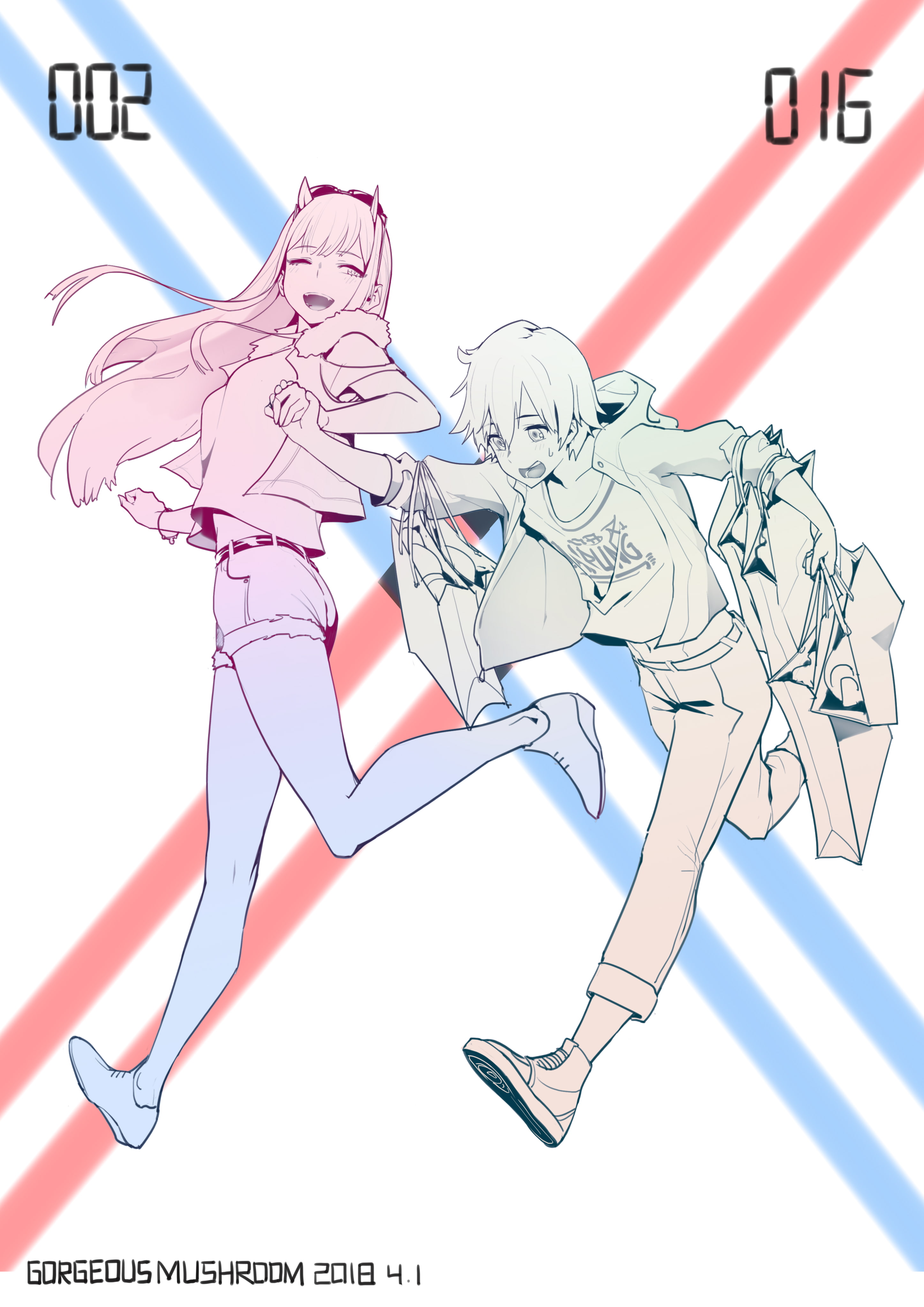 strength, arts culture and entertainment, Zero Two (Darling in the FranXX), adult, drawing - art product, nature, hand, rock music, mammal, technology, Phone HD Wallpaper