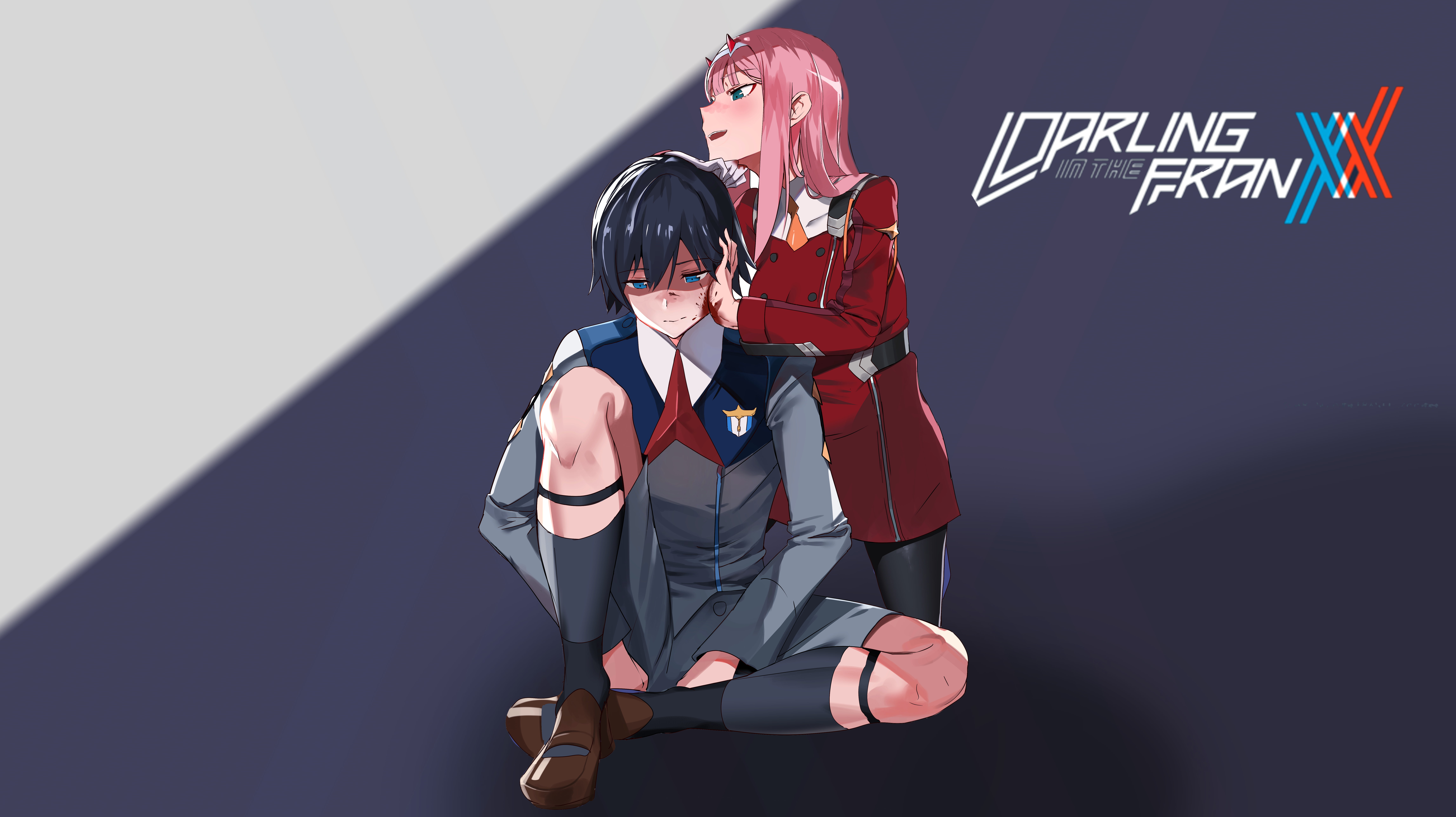 pink hair, Zero Two (Darling in the FranXX), Code:016 (Hiro), 8K, Darling in the FranXX, HD Wallpaper