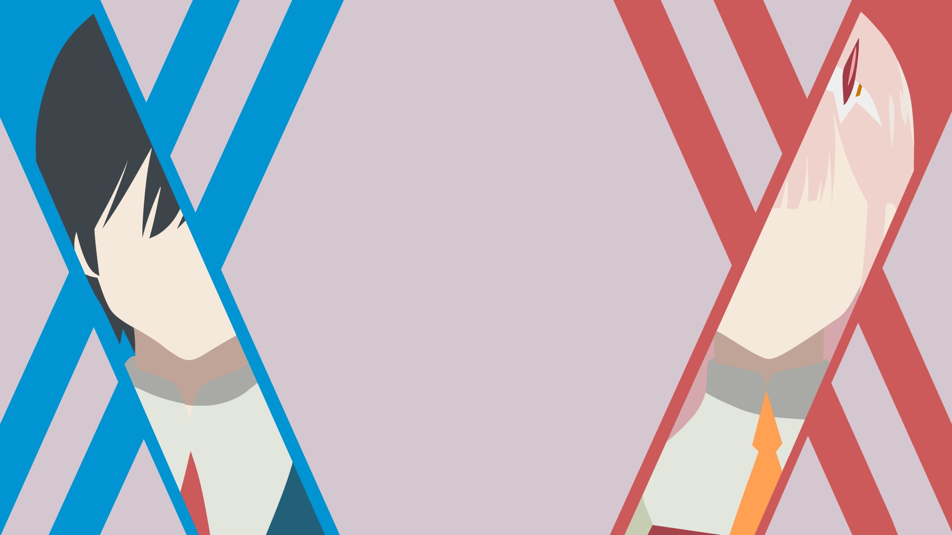 anime boys, Darling in the FranXX, Code:002, anime girls, Zero Two (Darling in the FranXX), Code:016 (Hiro), 1080P, HD Wallpaper