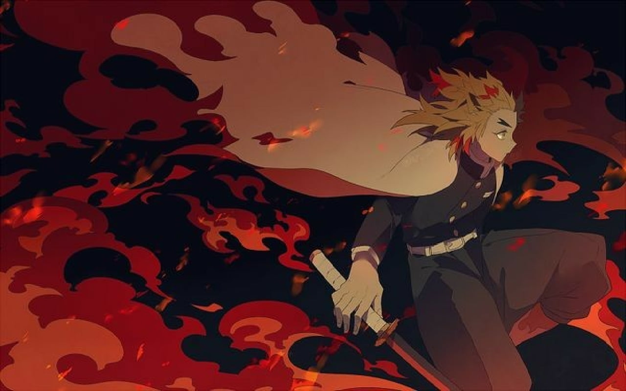720P, Demon Slayer, rengoku kyoujurou, HD Wallpaper