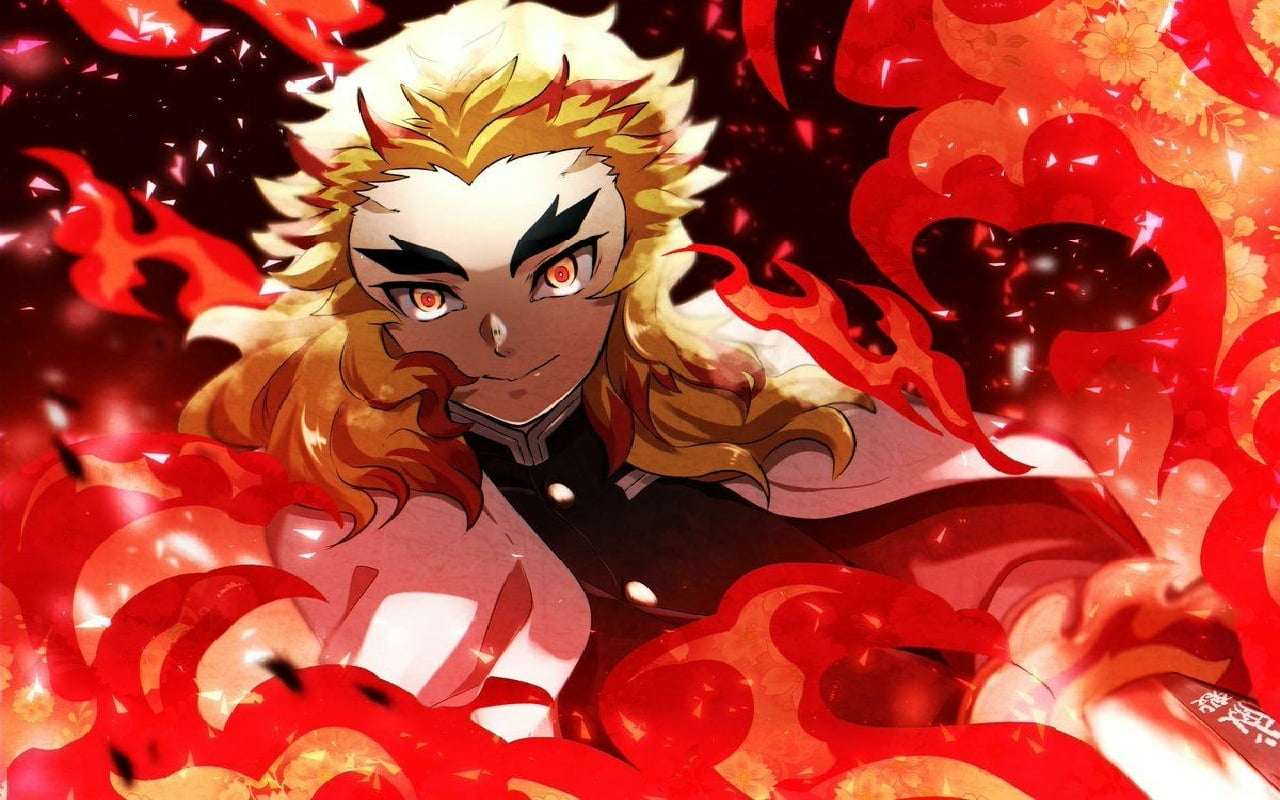 720P, rengoku kyoujurou, Demon Slayer, HD Wallpaper