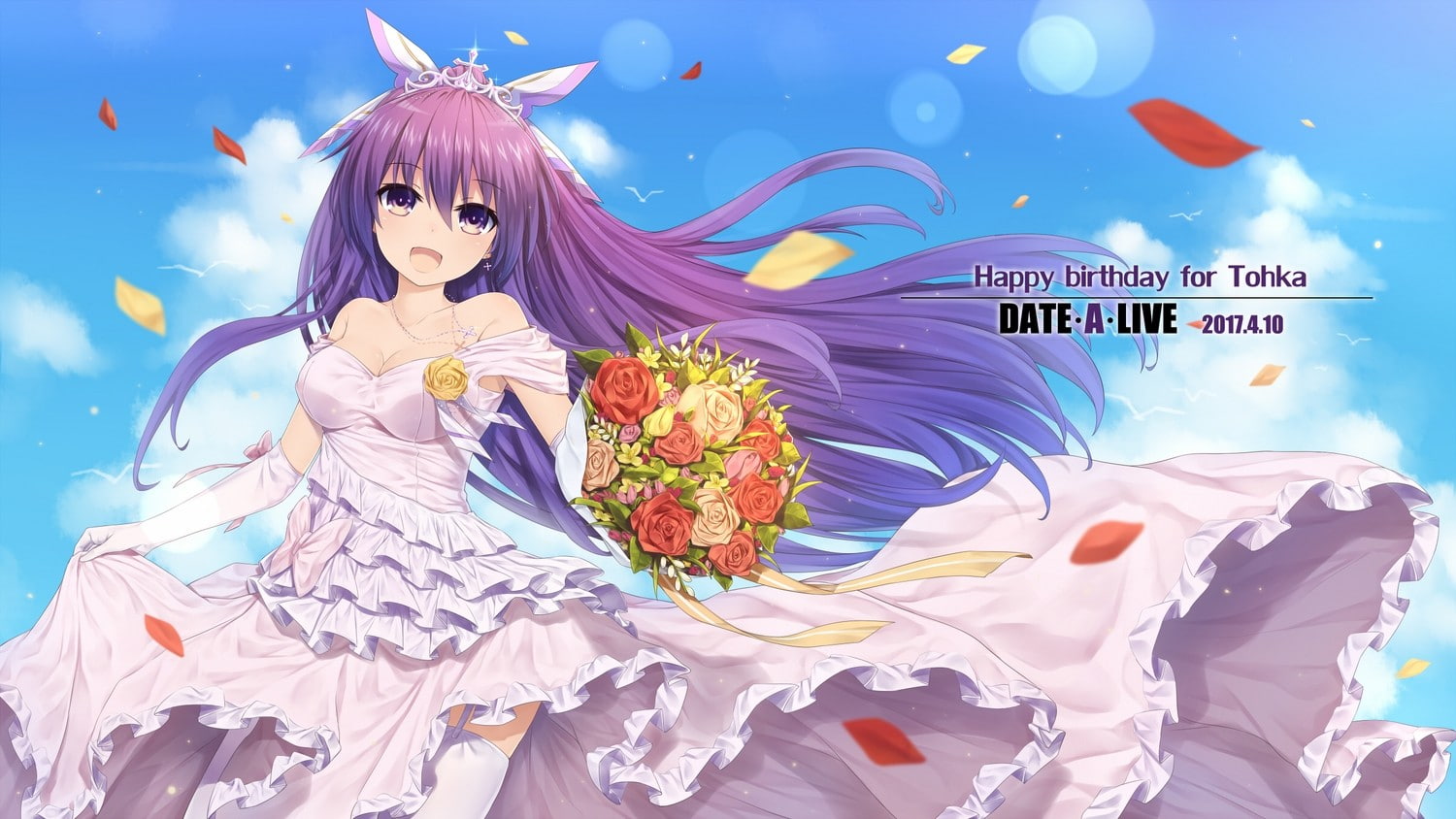 720P, Yatogami Tohka, anime girls, Date A Live, anime, HD Wallpaper