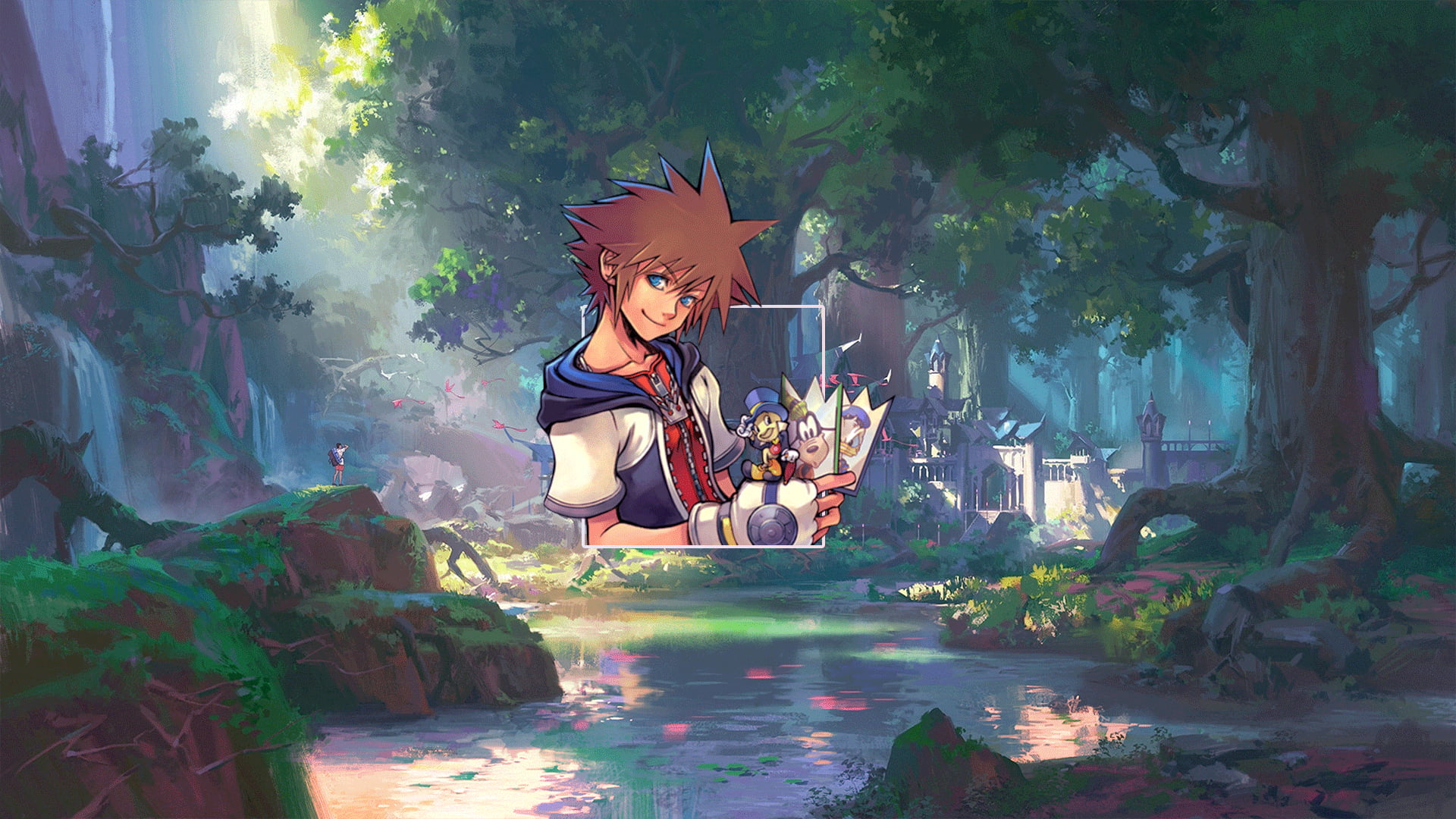 1080P, Goofy, Platinum Conception s, Sora (Kingdom Hearts), Kingdom Hearts, digital art, Donald Duck, picture-in-picture, video games, HD Wallpaper
