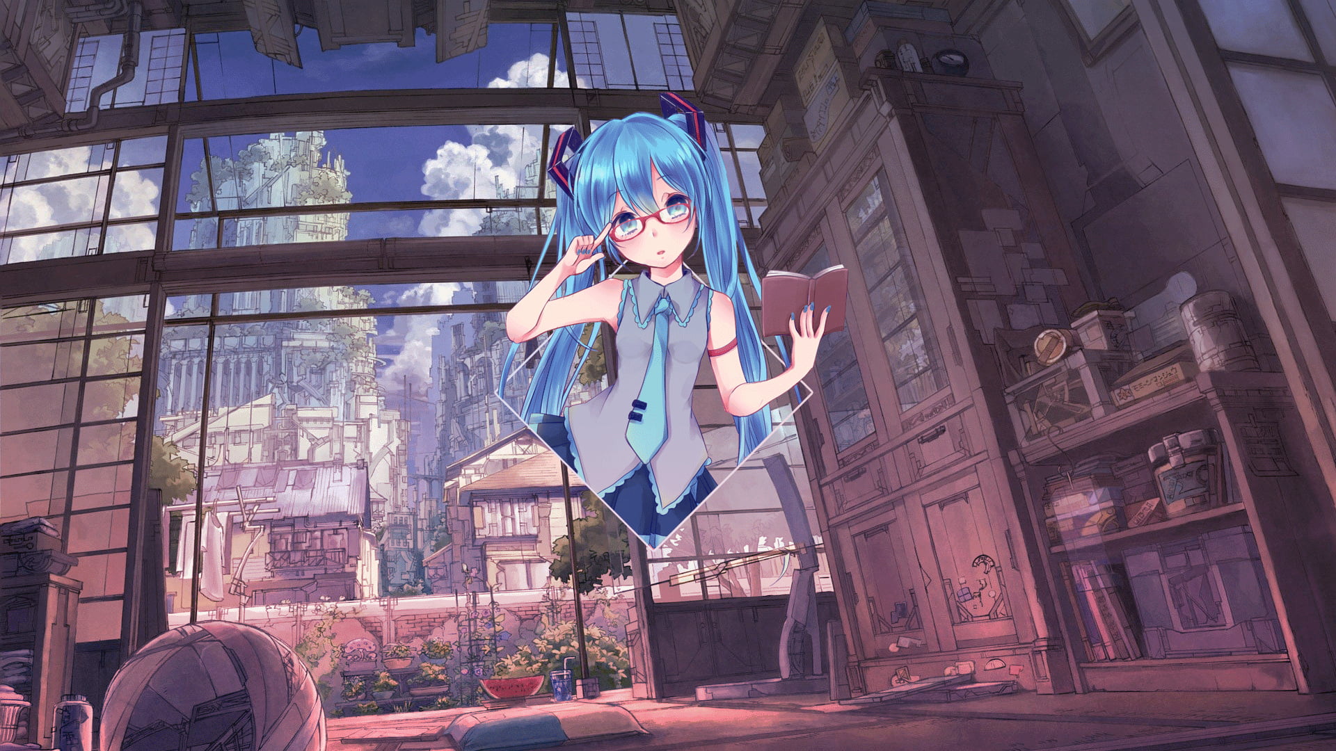 1080P, Platinum Conception s, picture-in-picture, Vocaloid, digital art, anime girls, anime, Hatsune Miku, Photoshop, HD Wallpaper