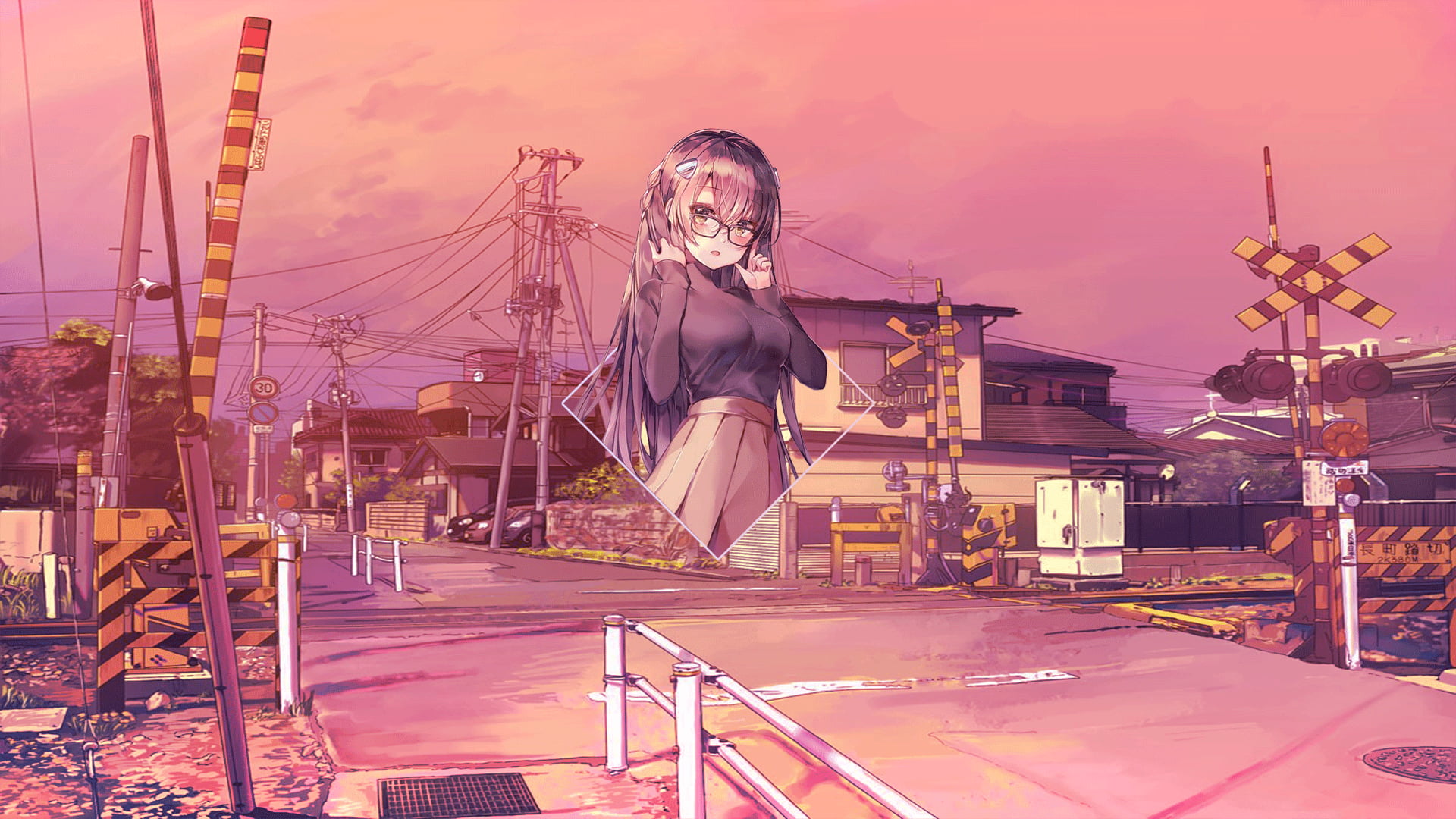 Photoshop, anime girls, picture-in-picture, digital art, anime, Platinum Conception s, 1080P, HD Wallpaper