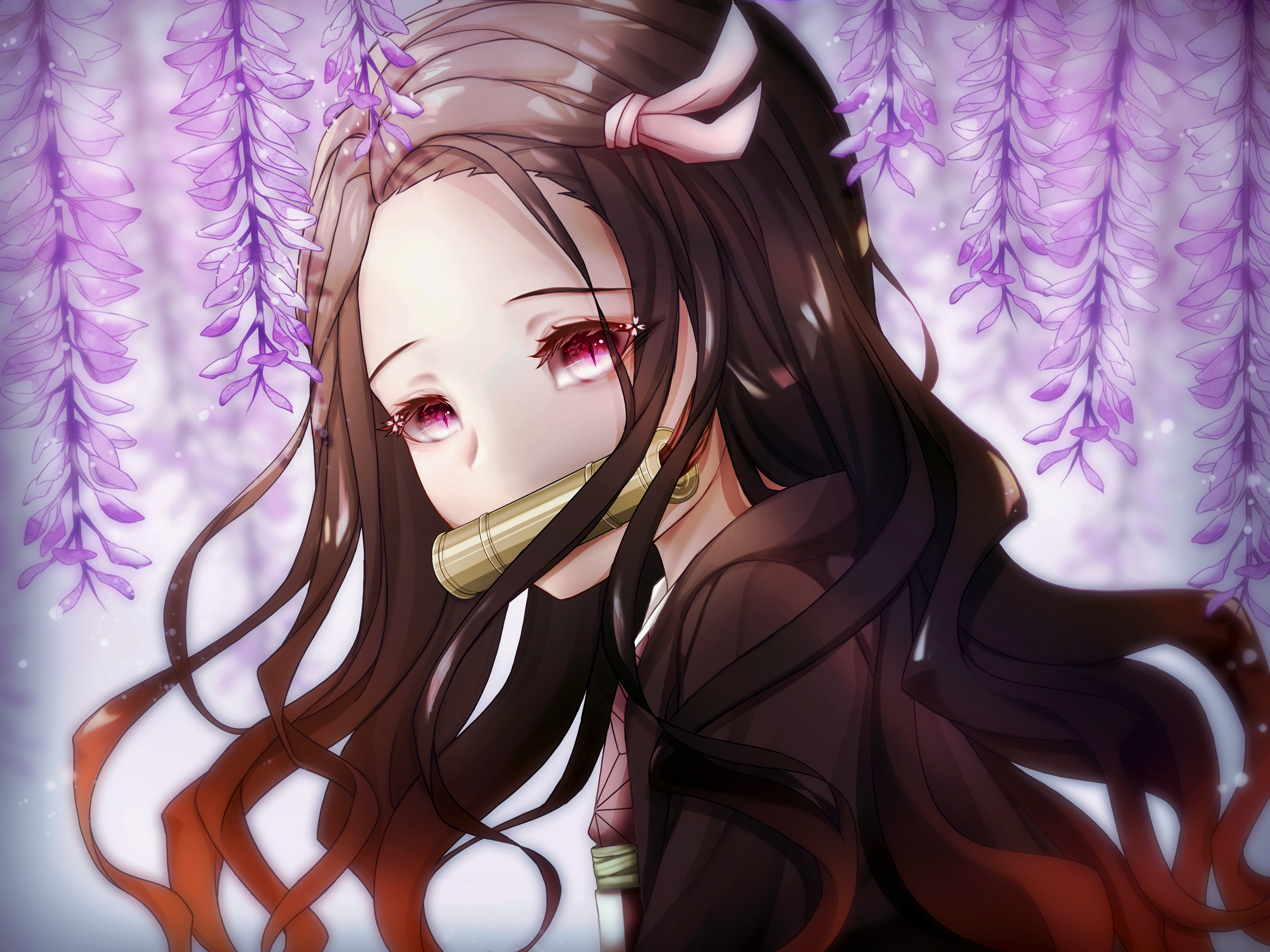 Anime, 5K, Demon Slayer: Kimetsu no Yaiba, Nezuko Kamado, HD Wallpaper