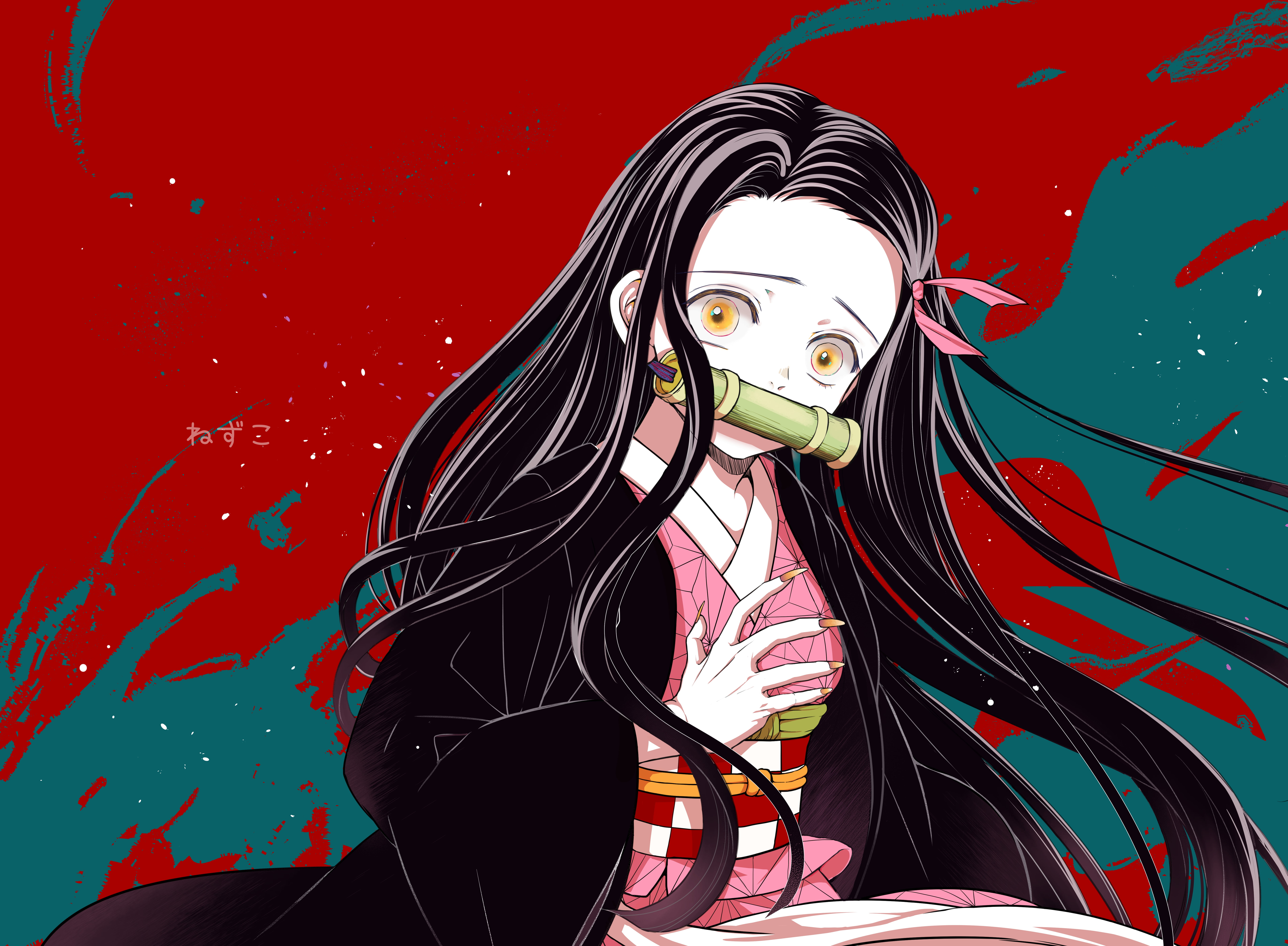 Anime, 5K, Nezuko Kamado, Demon Slayer: Kimetsu no Yaiba, HD Wallpaper