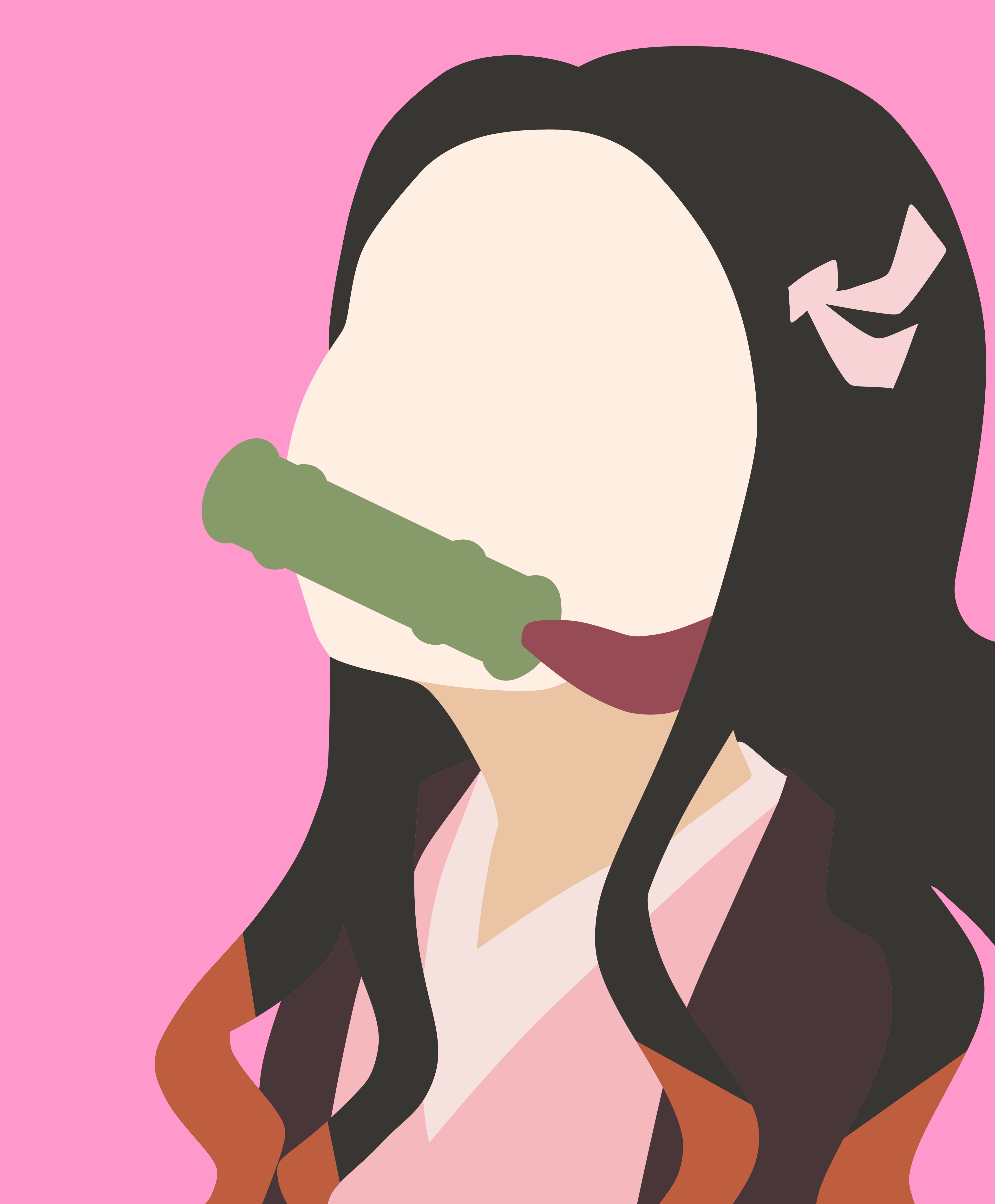 Kamado Nezuko, Kimetsu no Yaiba, 4K, Phone HD Wallpaper