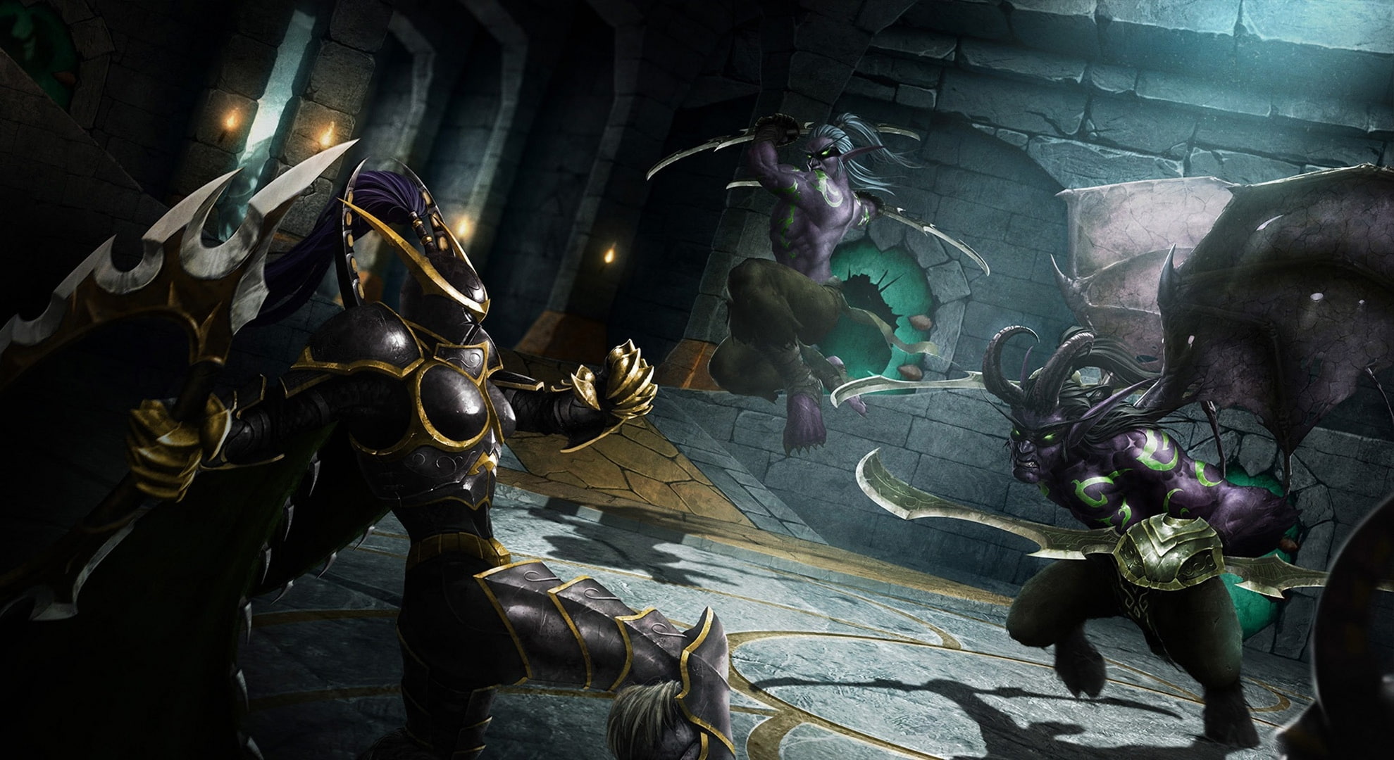 wow, Demon Hunter, Night elf, application, screenshot, Warcraft, World of Warcraft, game, Demon, 1080P, illidan stormrage, art, HD Wallpaper
