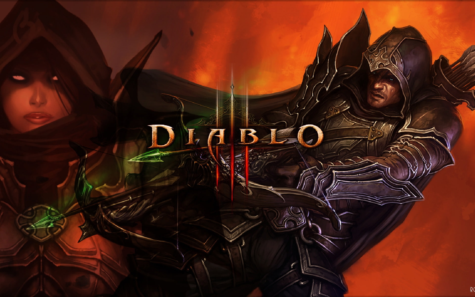 hunters, demon, 1080P, diablo, HD Wallpaper