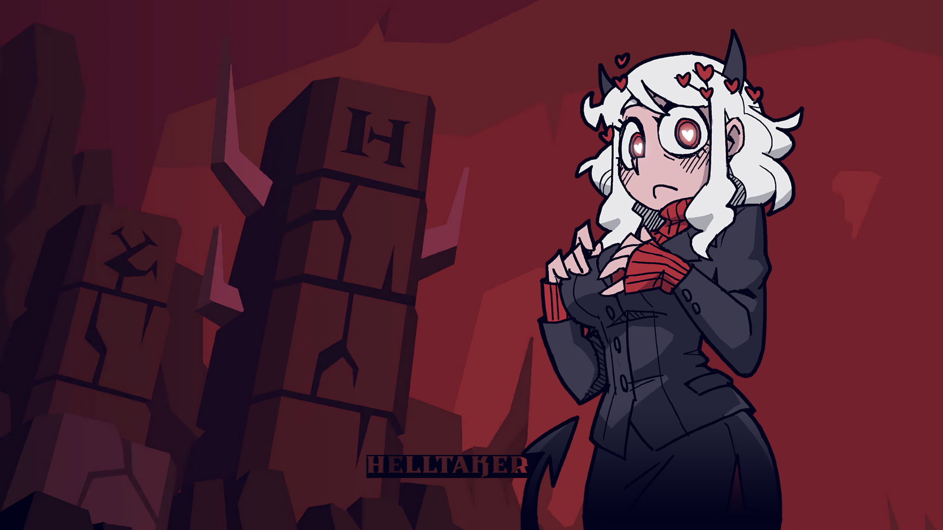 Helltaker, 1080P, demon girl, HD Wallpaper