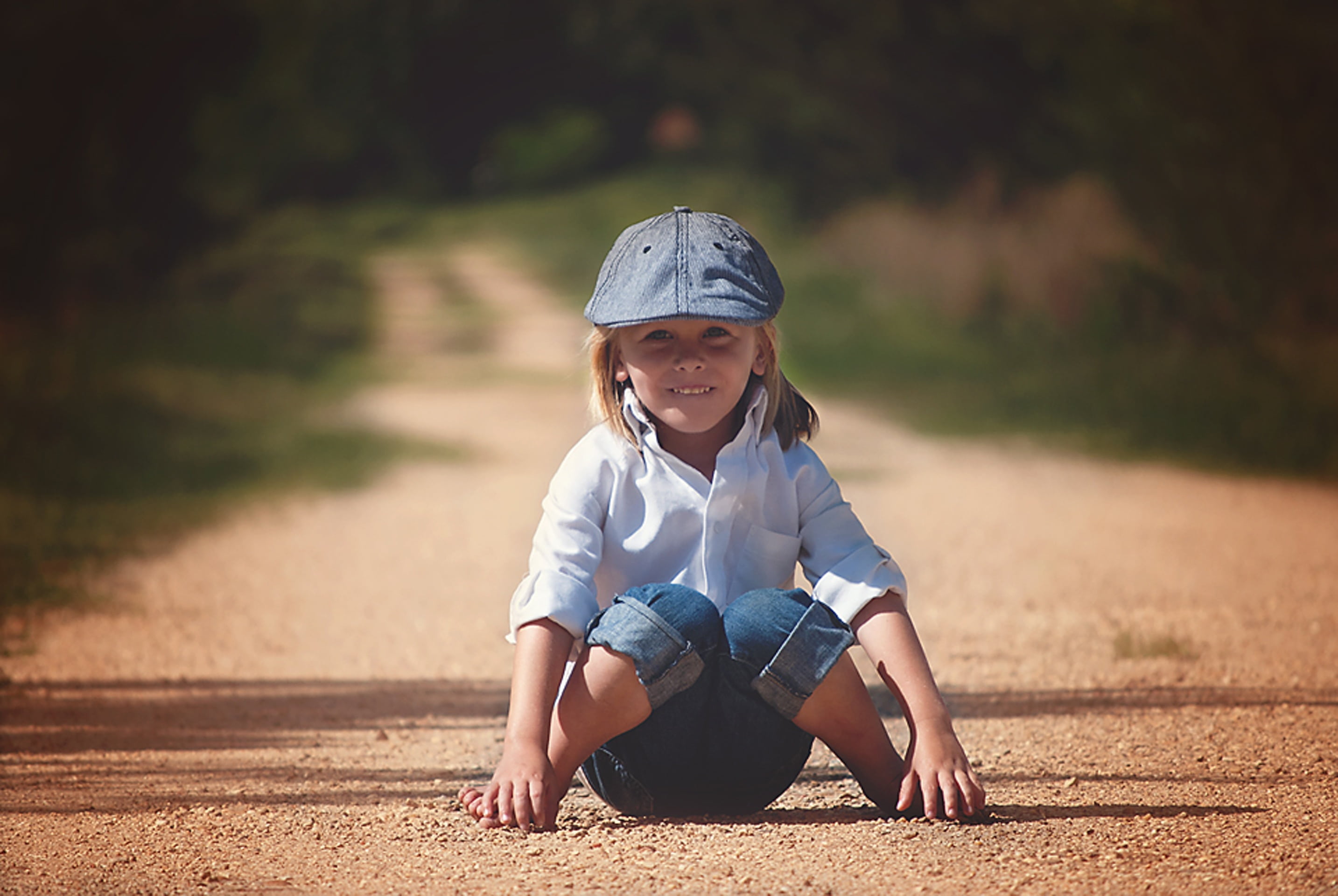 girl, girls, people, shirt, full length, portrait, toddler, smiling, offspring, happy, handsome, dirt road, casual clothing, day, male, jeans, fashion, HD Wallpaper