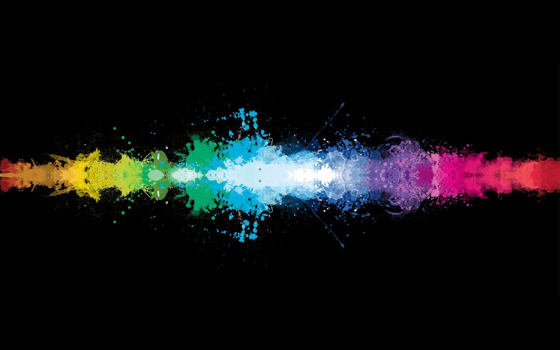 multicolored, sound, no people, pattern, impact, digital, 1080P, spraying, indoors, bright, motion, colors, night, black background, light - natural phenomenon, HD Wallpaper