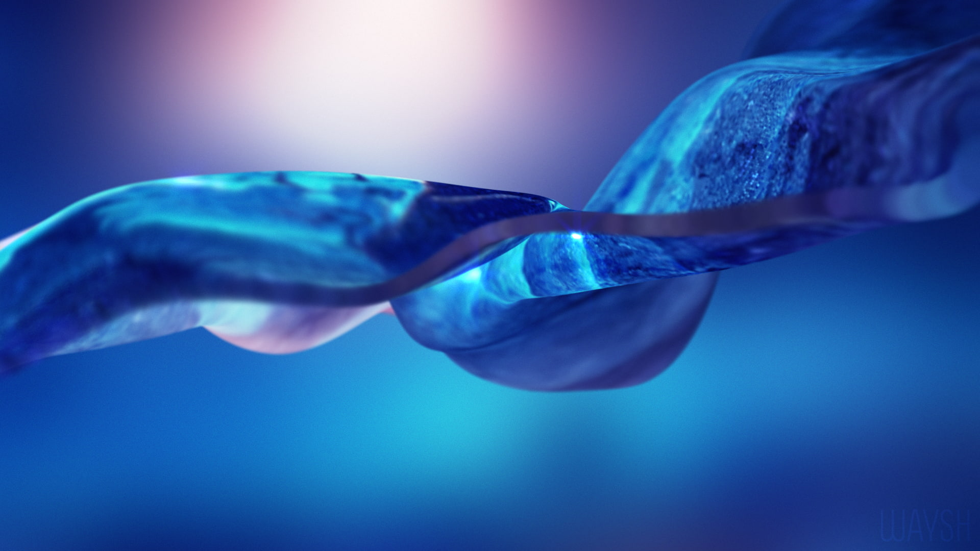 sound wave, CGI, waves, water, waveforms, abstract, underwater, 1080P, text, digital art, depth of field, HD Wallpaper
