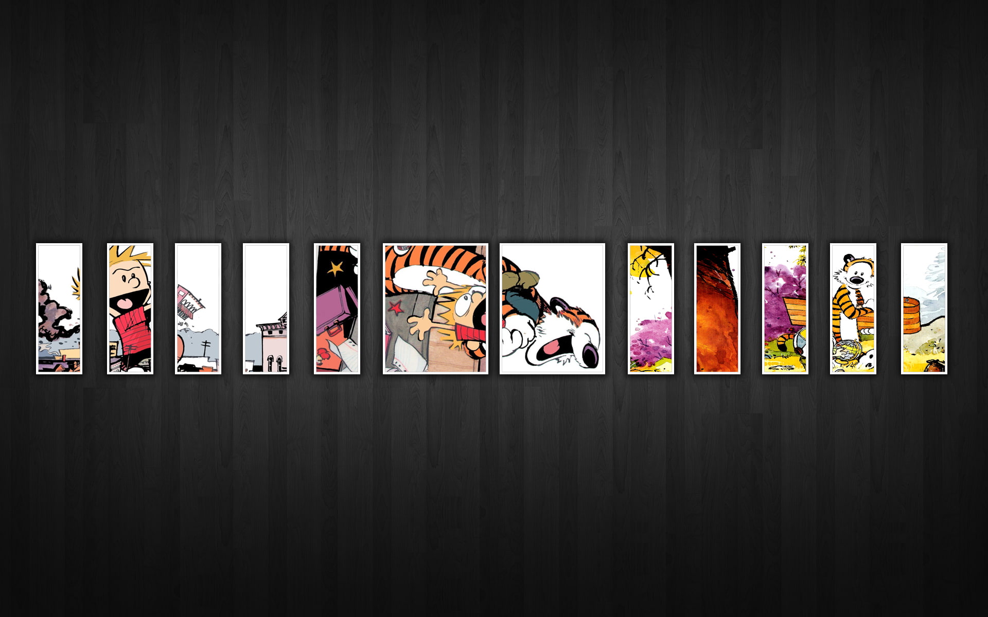 cartoon/comic, hd, 1080P, calvin, and, hobbes, wood, HD Wallpaper