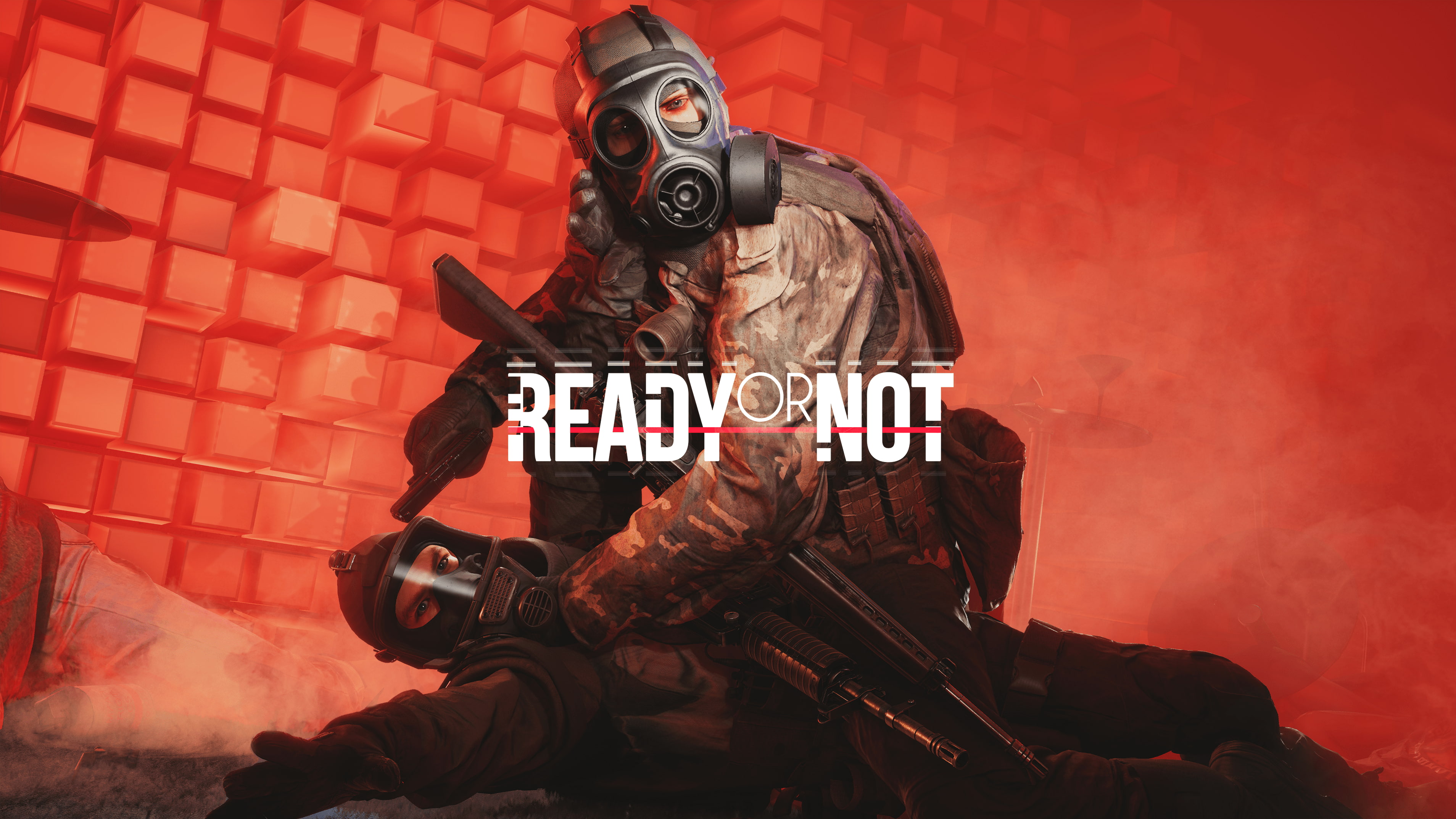 m4 carbine, police, gas masks, video games, 2K, Ready or Not, HD Wallpaper