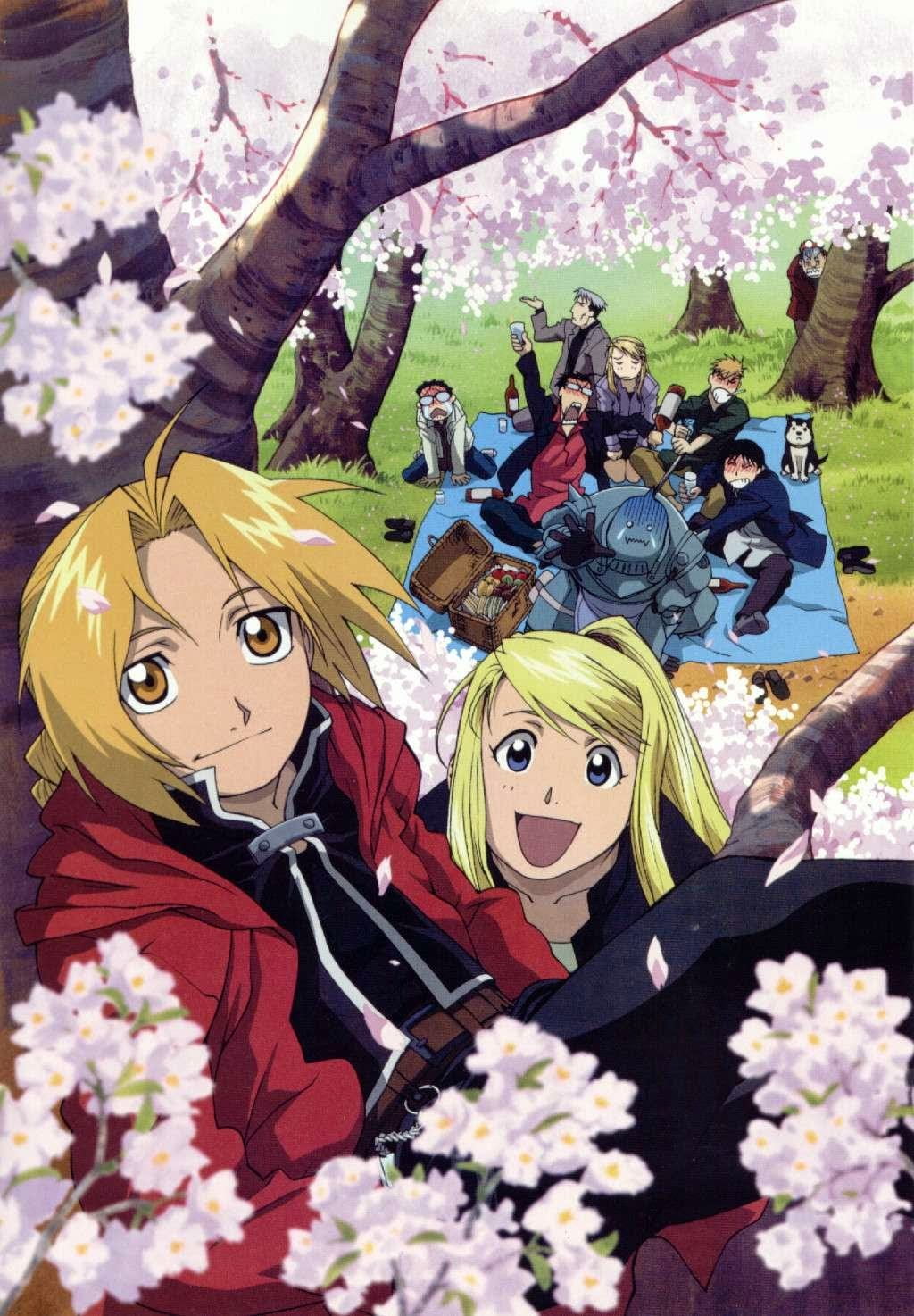 720P, Roy Mustang, Rockbell Winry, Full Metal Alchemist, anime, Elric Alphonse, Elric Edward, Phone HD Wallpaper