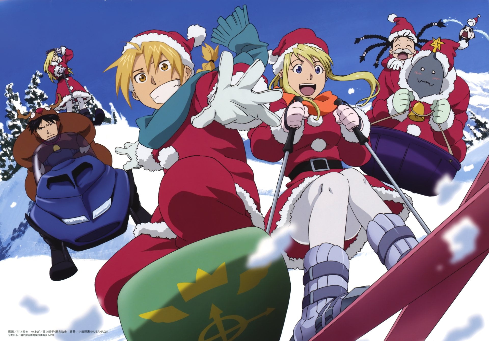 day, women, Edward Elric, Roy Mustang, 1080P, leisure activity, clear sky, Christmas, crowd, Winry Rockbell, sky, nature, arts culture and entertainment, HD Wallpaper