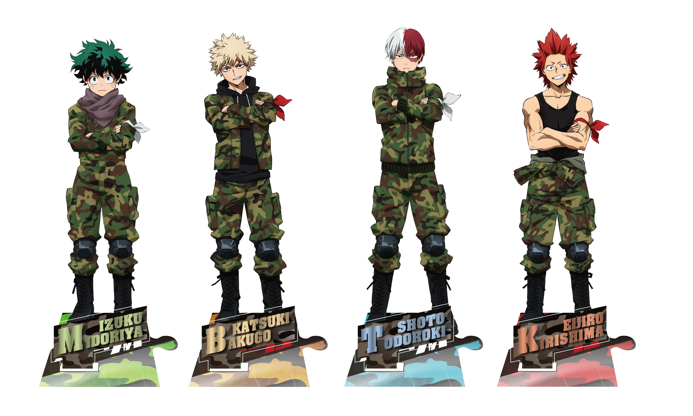 Anime, Izuku Midoriya, Eijiro Kirishima, Katsuki Bakugou, 2K, My Hero Academia, Shouto Todoroki, HD Wallpaper