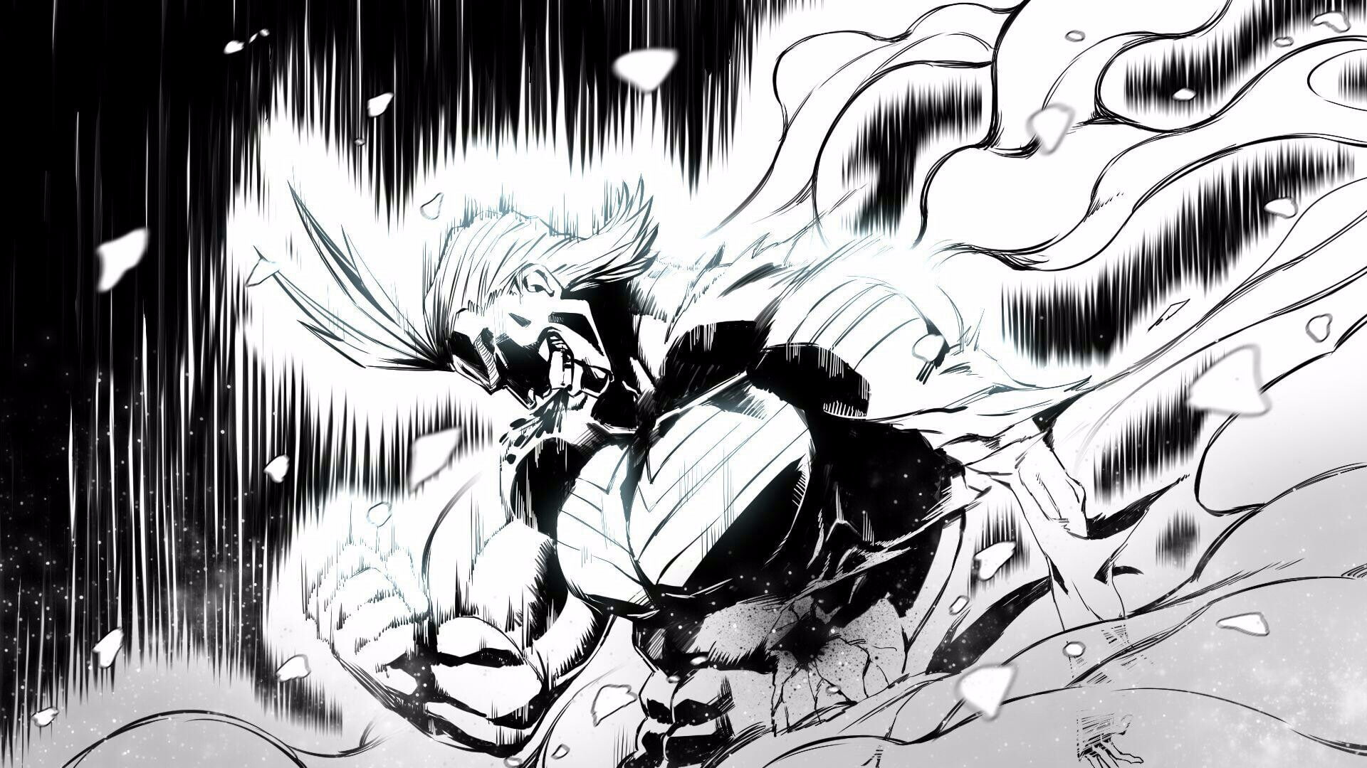 superhero, digital art, artwork, men, all might, anime, 1080P, Boku no Hero Academia, HD Wallpaper