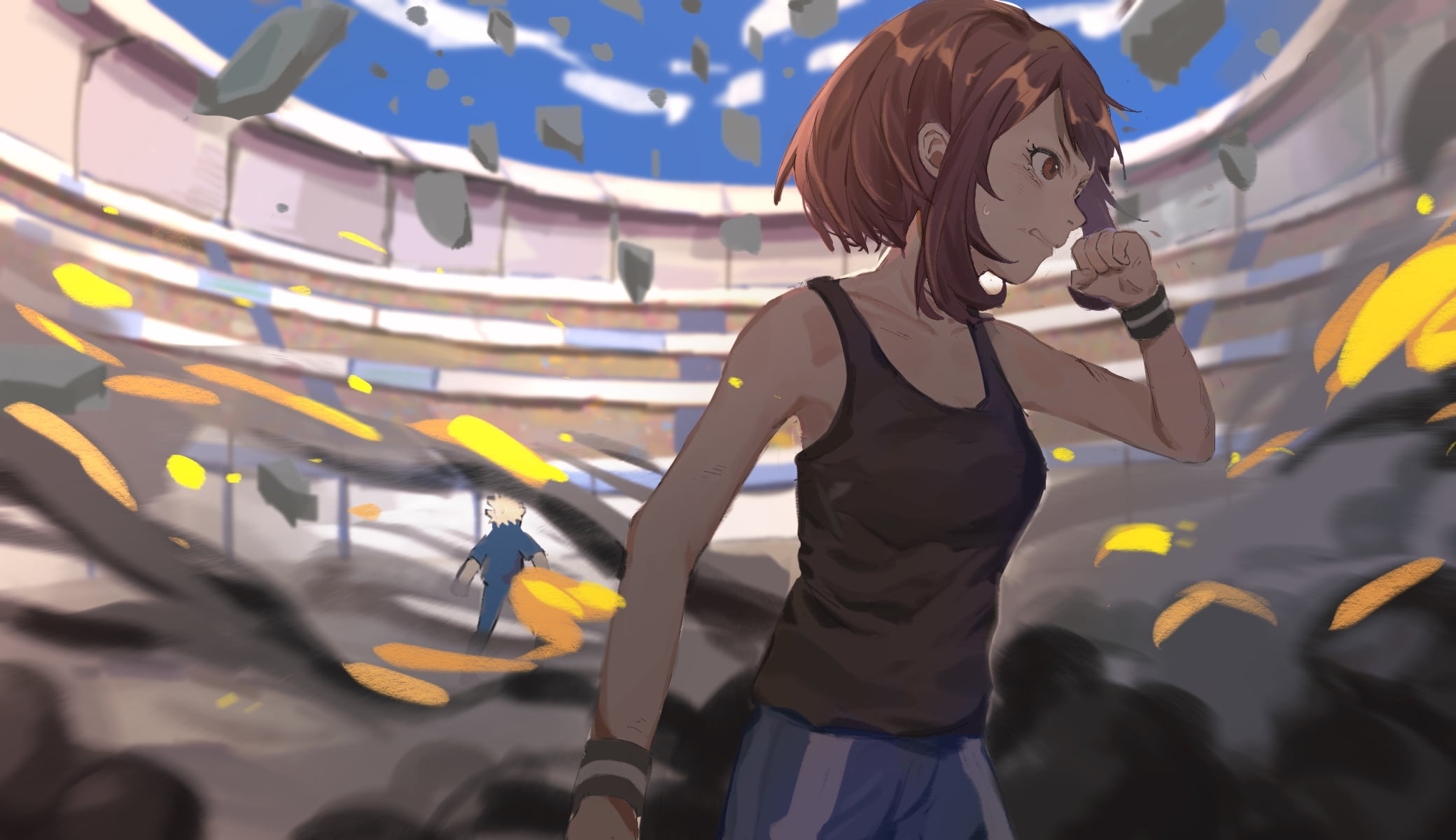 1080P, Ochaco Uraraka, Katsuki Bakugou, My Hero Academia, Anime, HD Wallpaper
