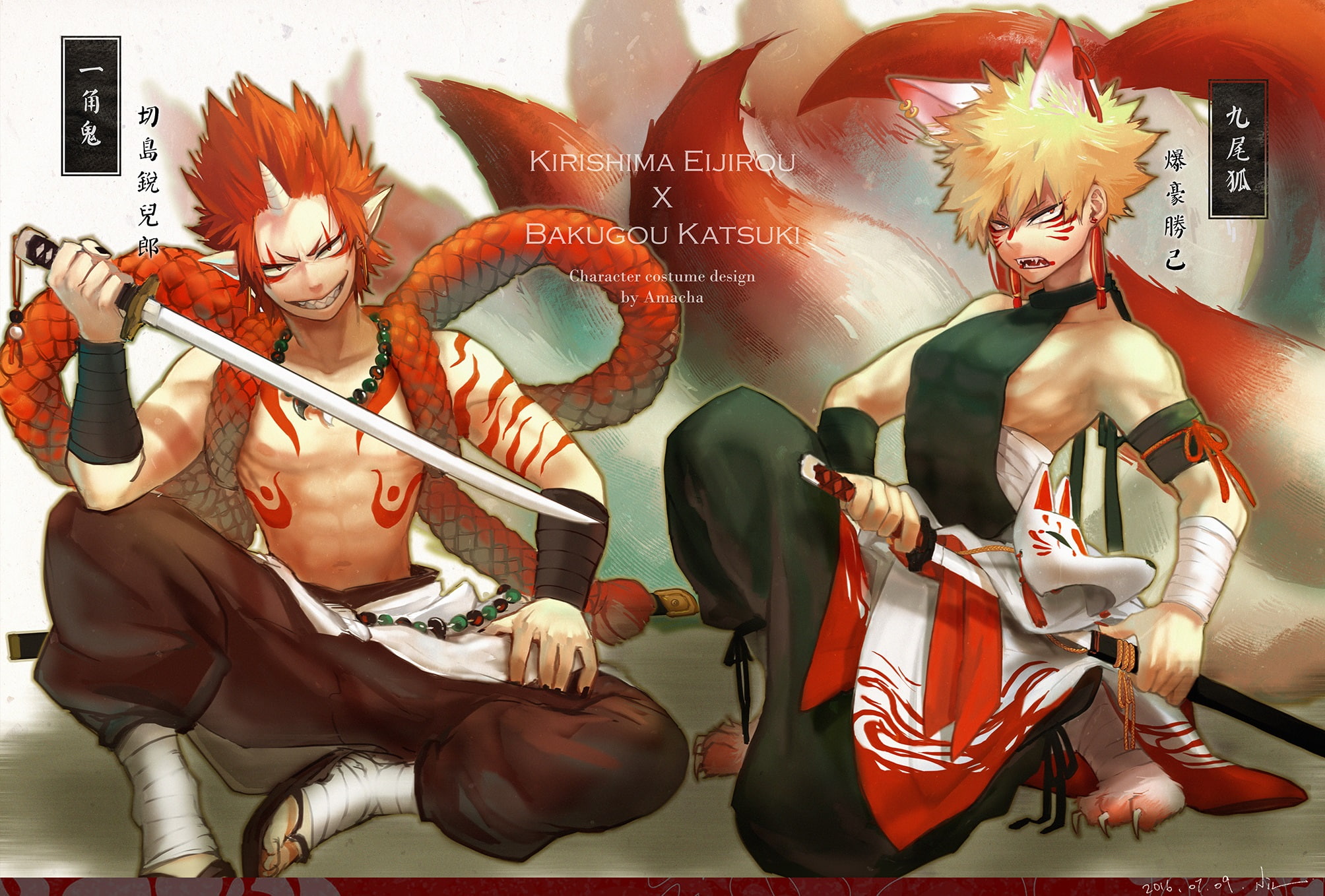 Anime, My Hero Academia, Eijiro Kirishima, 1080P, Katsuki Bakugou, HD Wallpaper
