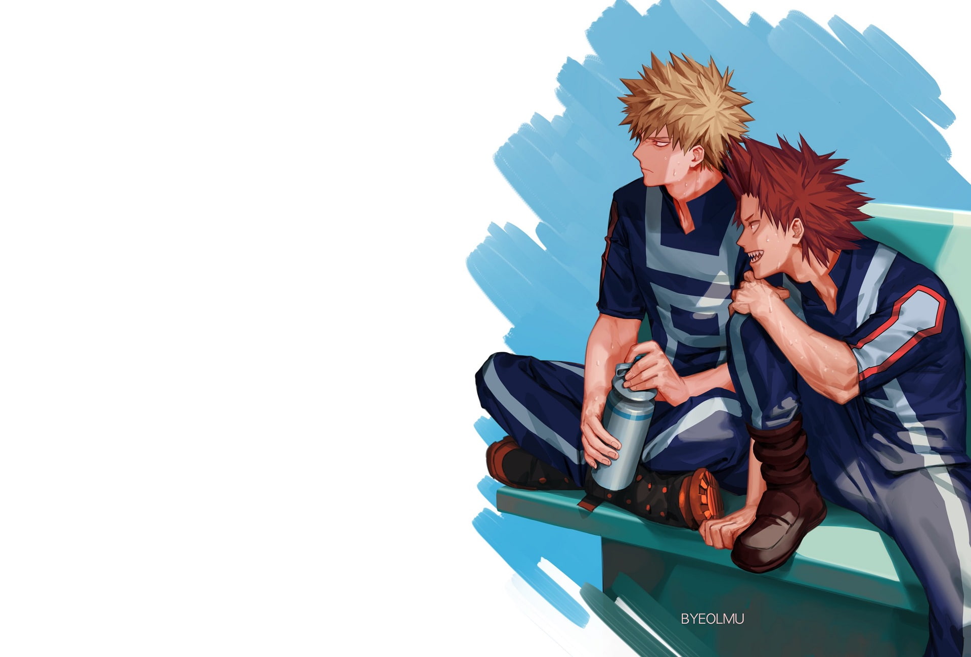 1080P, Eijiro Kirishima, Anime, Katsuki Bakugou, My Hero Academia, HD Wallpaper