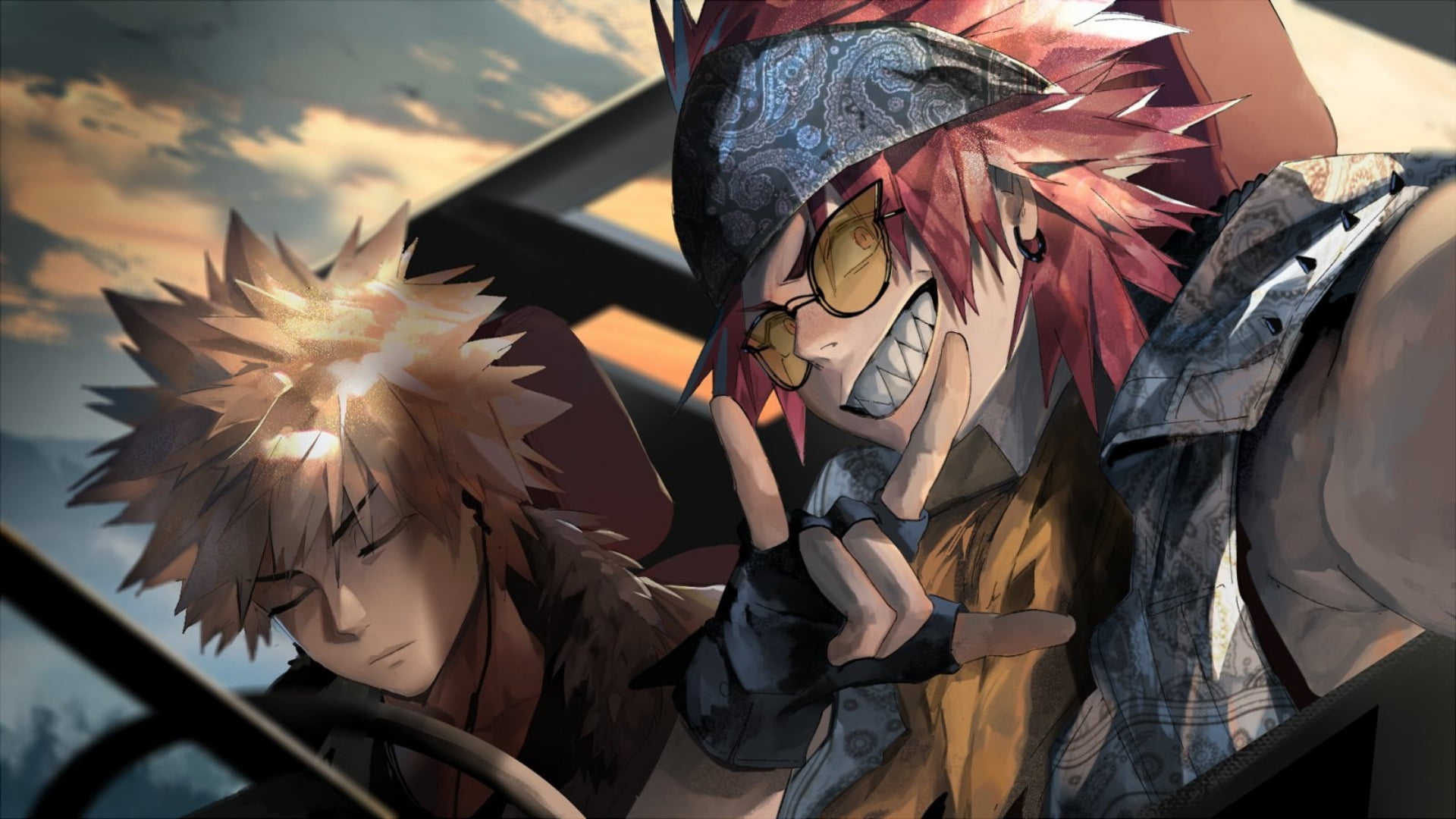 1080P, My Hero Academia, Anime, Katsuki Bakugou, Eijiro Kirishima, HD Wallpaper