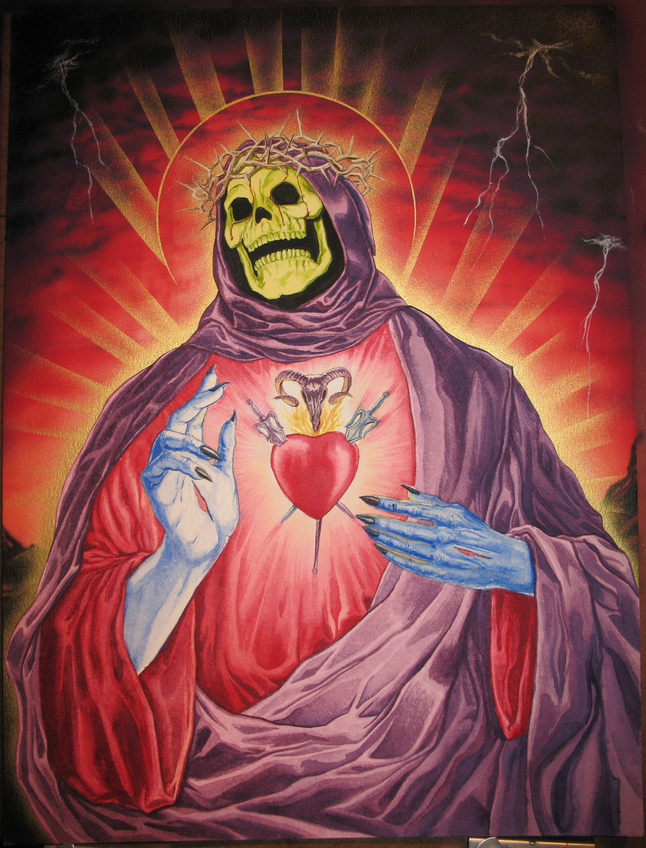 artwork, propaganda, 720P, Skeletor, humor, crossover, Jesus Christ, Phone HD Wallpaper