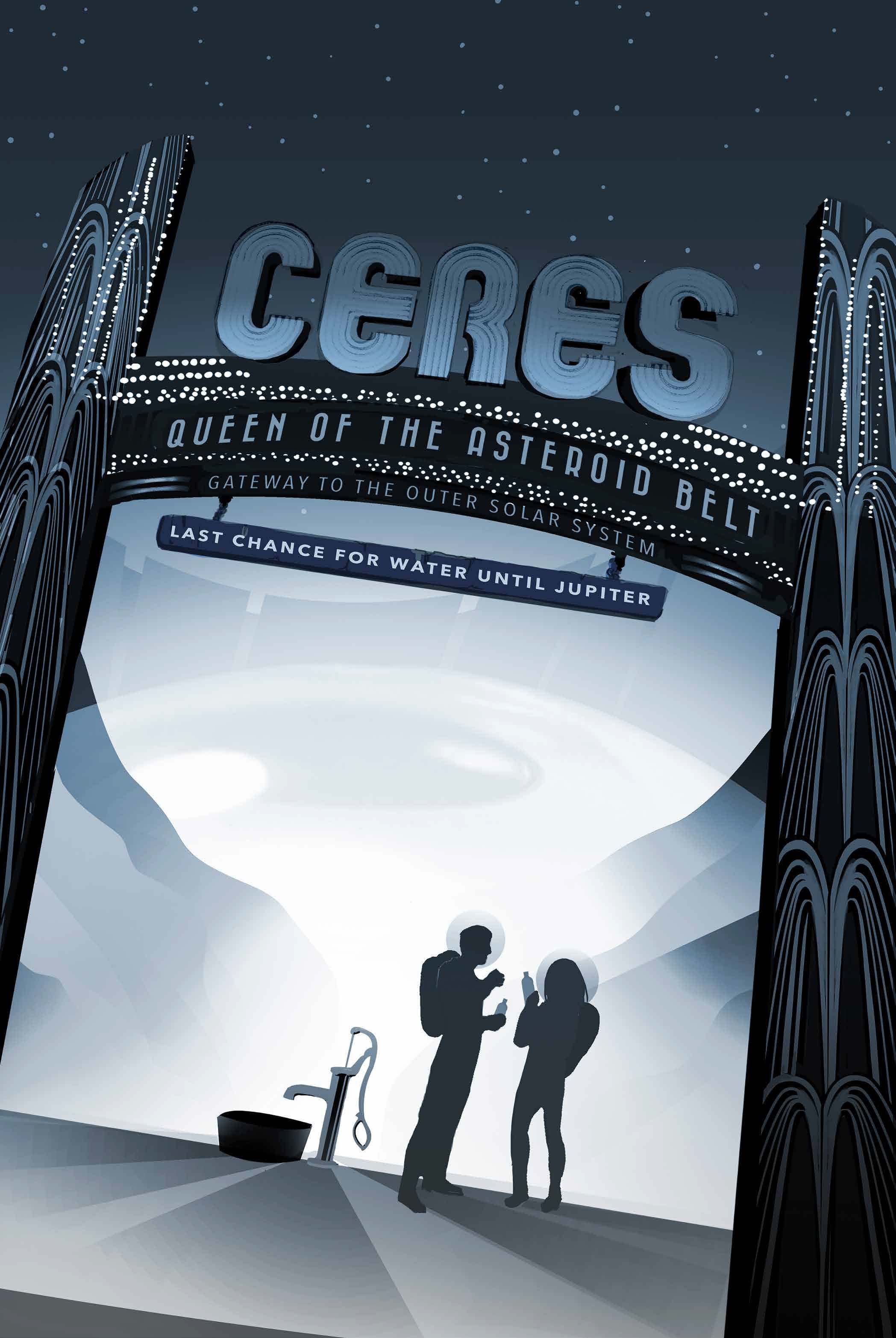 text, Travel posters, indoors, full length, adult, JPL (Jet Propulsion Laboratory), women, standing, people, transportation, planet, NASA, Ceres, two people, Phone HD Wallpaper