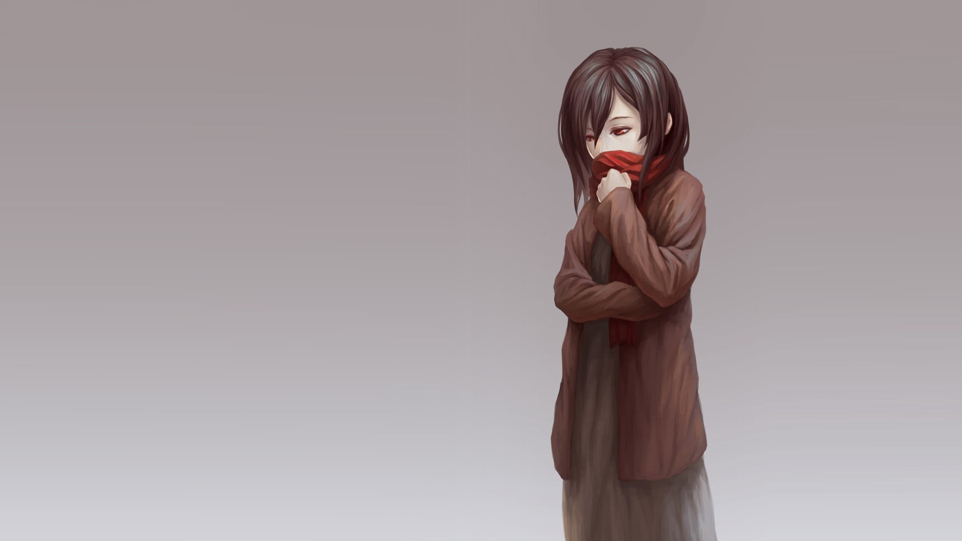 Shingeki no Kyojin, studio shot, looking at camera, cut out, portrait, 1080P, indoors, isolated, anime girls, one person, beauty, standing, lifestyles, HD Wallpaper